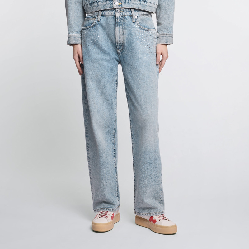 5 Pocket Jeans with rhinestones 3