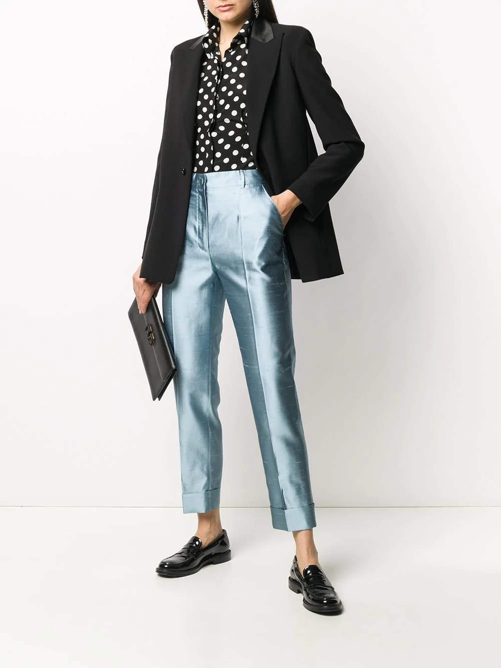 high-waisted tapered trousers - 2