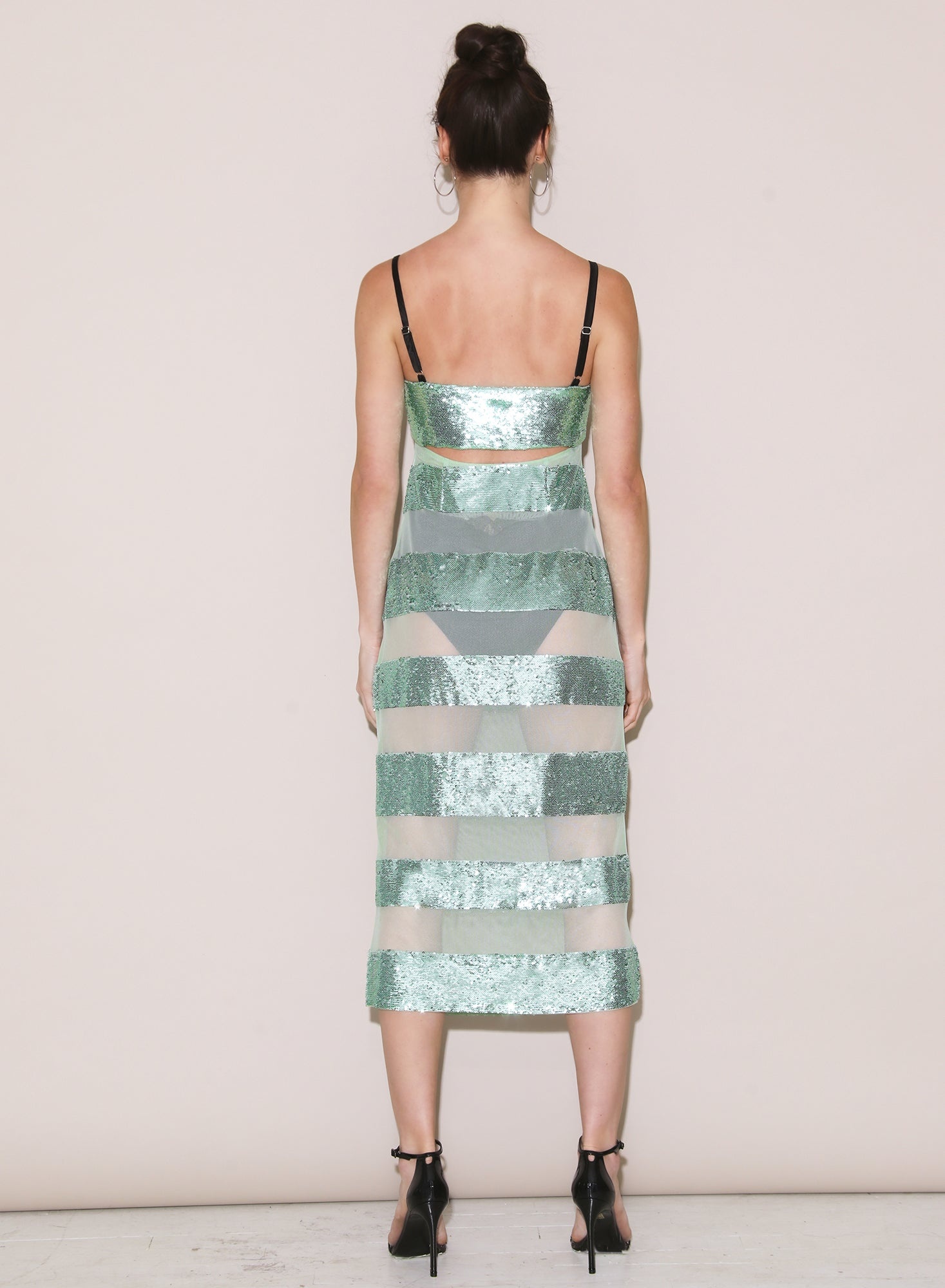Sequin Stripe Midi Dress - 7