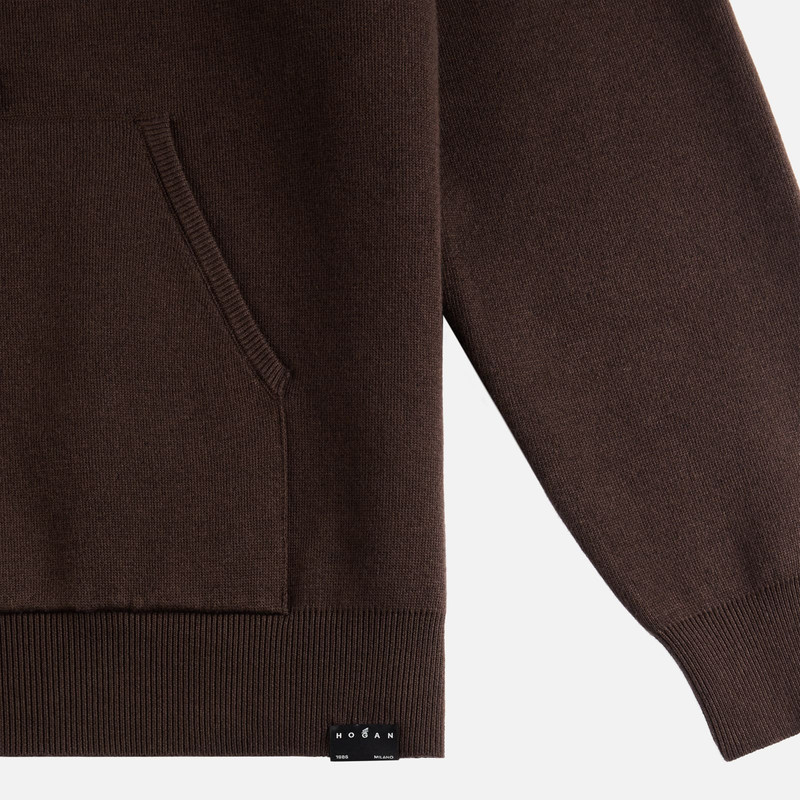 Hooded sweatshirt in doubled knit 6