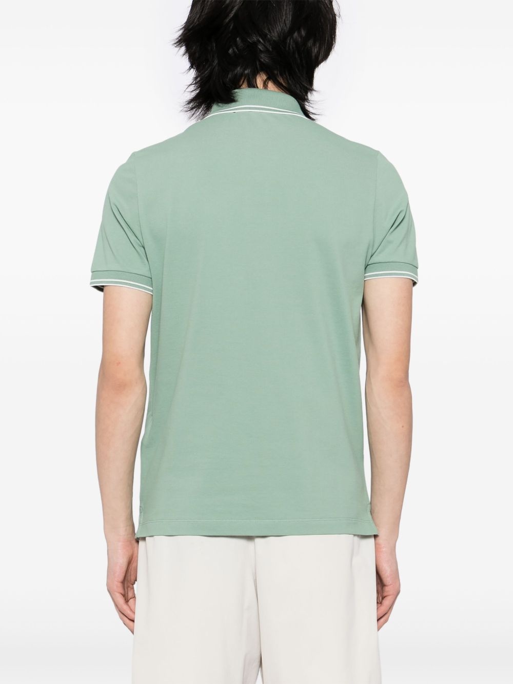 logo-patch polo shirt - 3