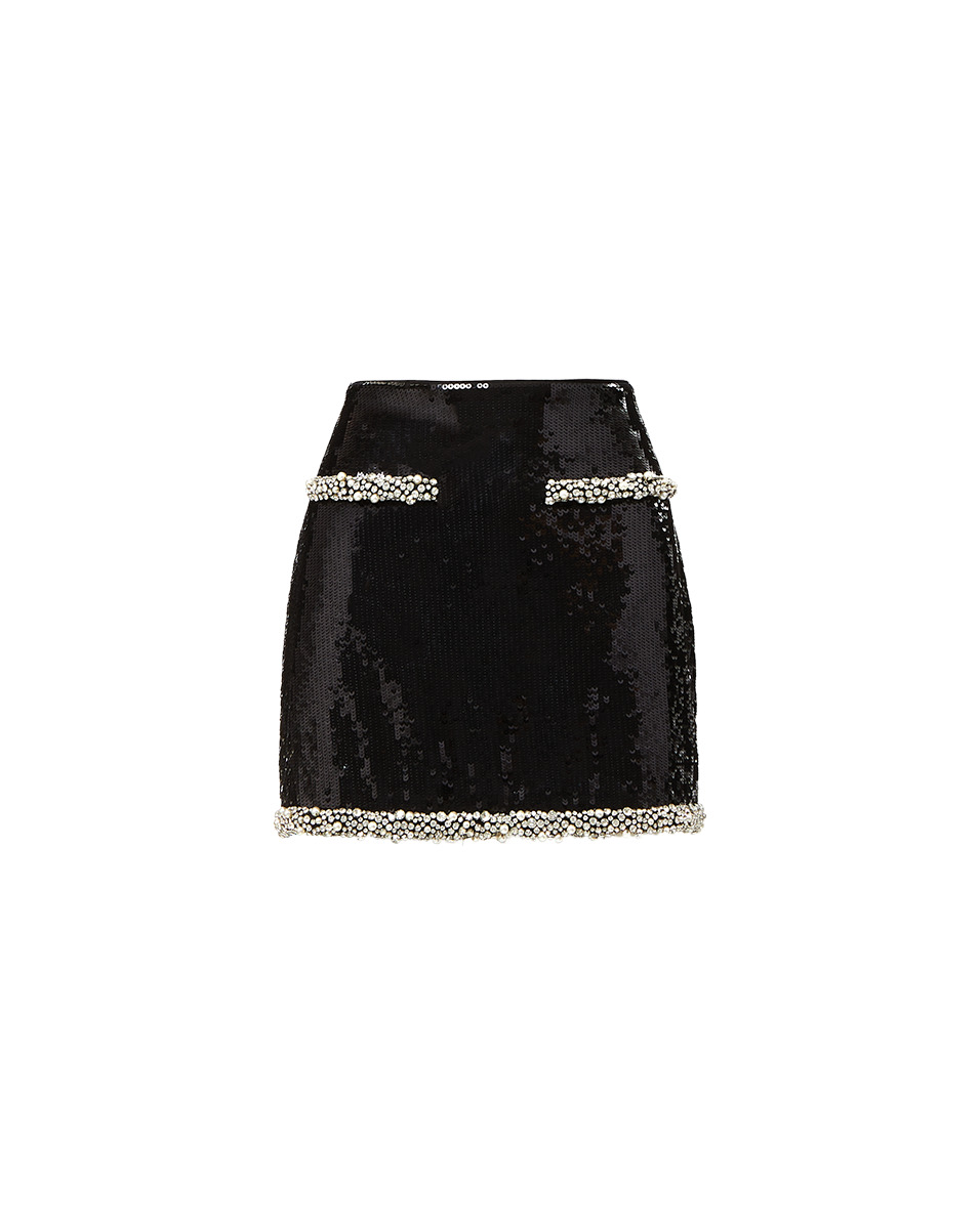 PERRY PEARL-TRIM SEQUIN SKIRT - 1