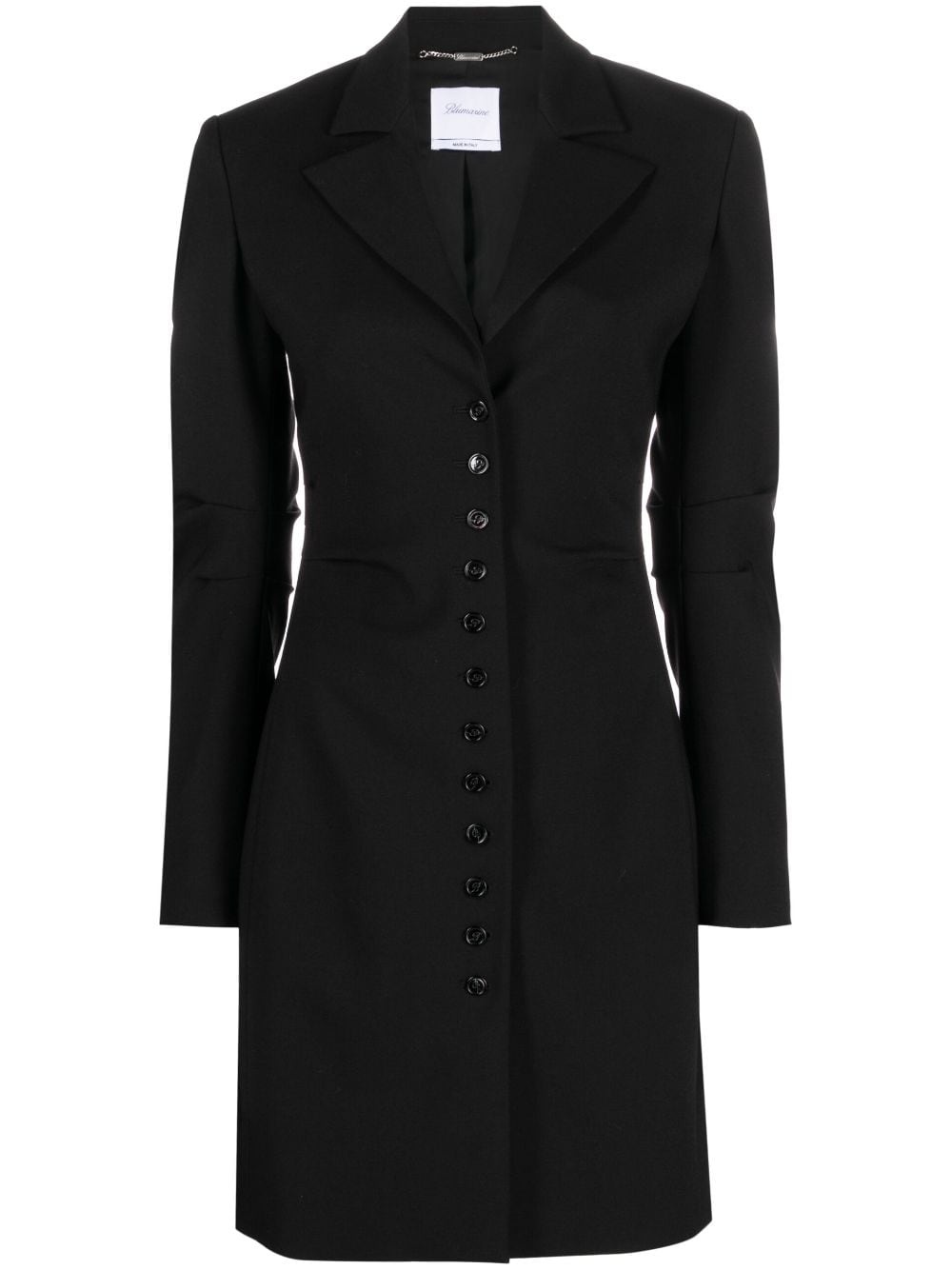 notched-lapel single-breasted coat - 1