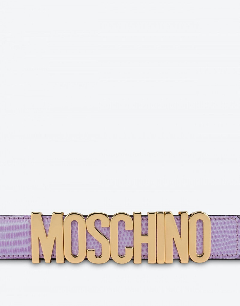 Moschino LETTERING LOGO TEJUS CALFSKIN BELT outlook