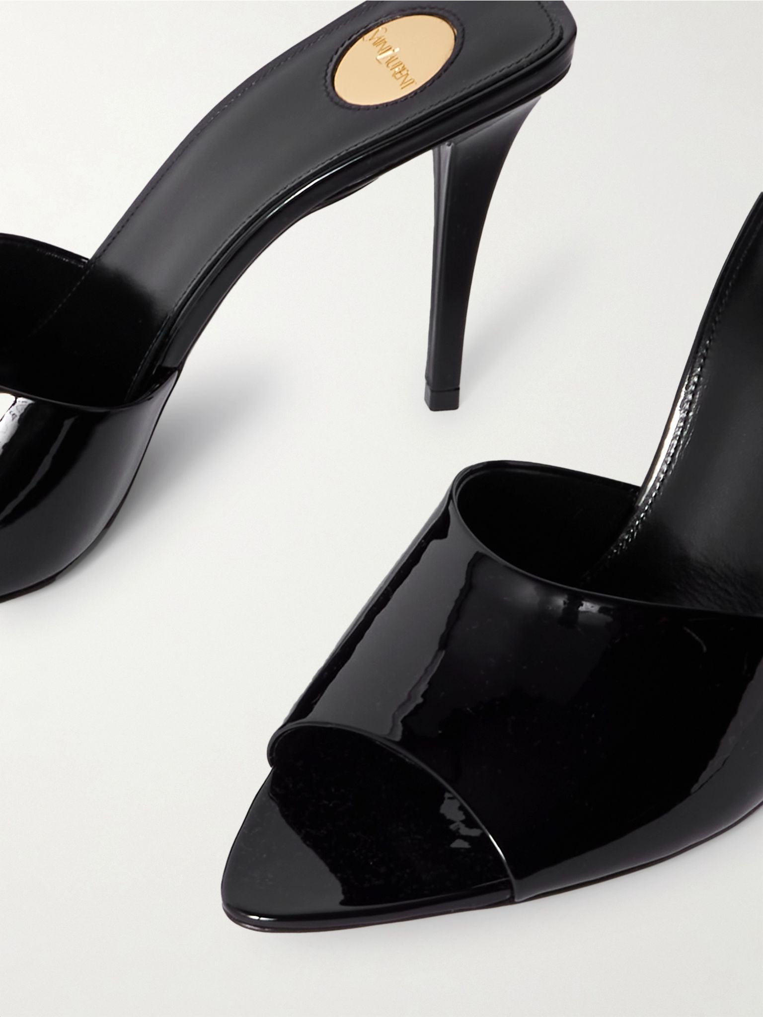 Romy patent-leather mules Black - 4