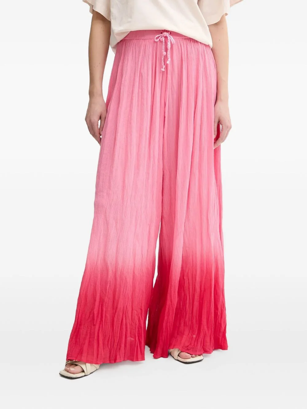 drawstring ombre trousers - 1