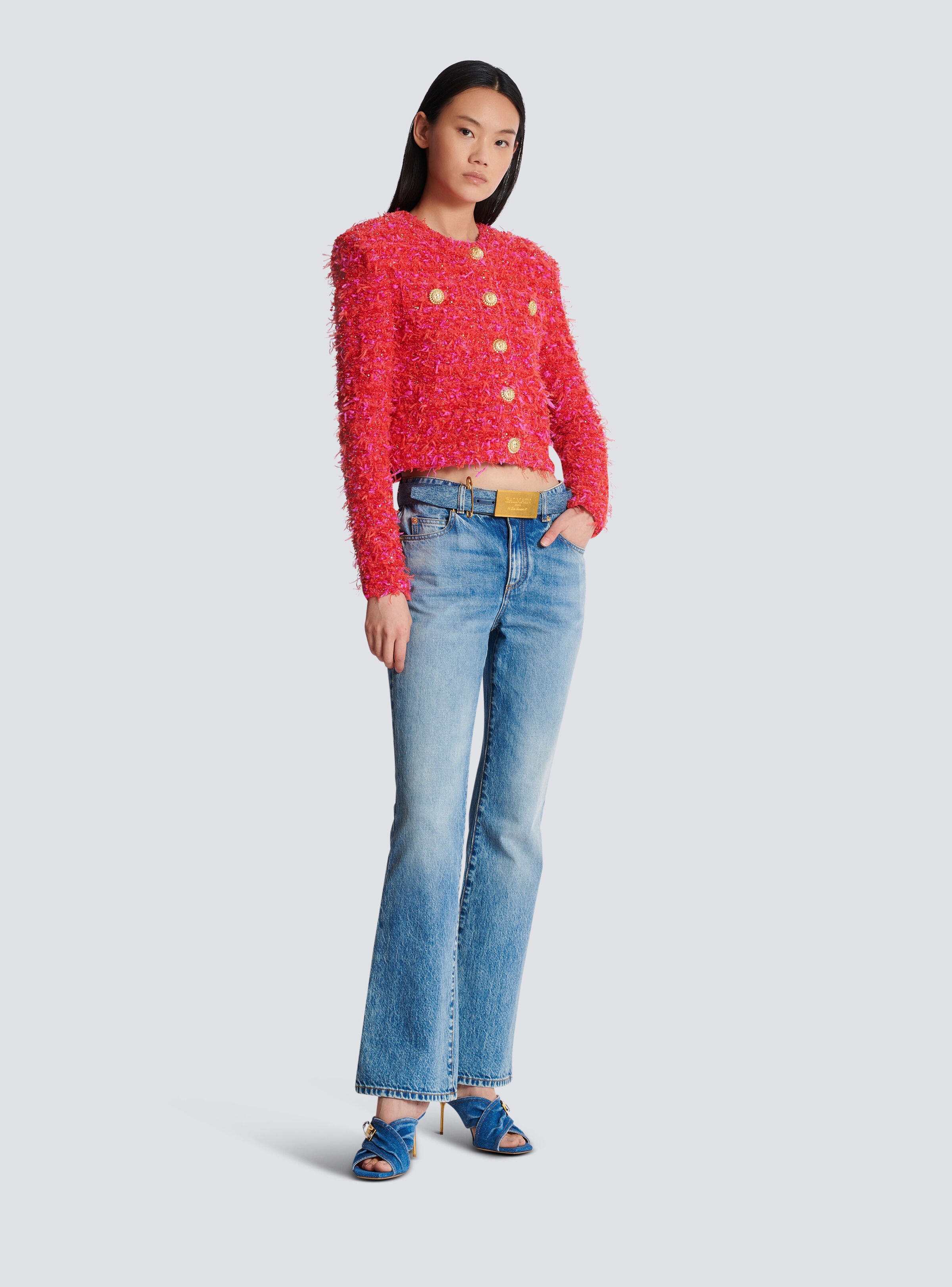 Cropped tweed jacket - 3