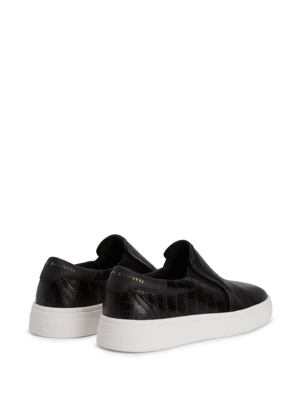 Gz94 crocodile-embossed leather sneakers - 3