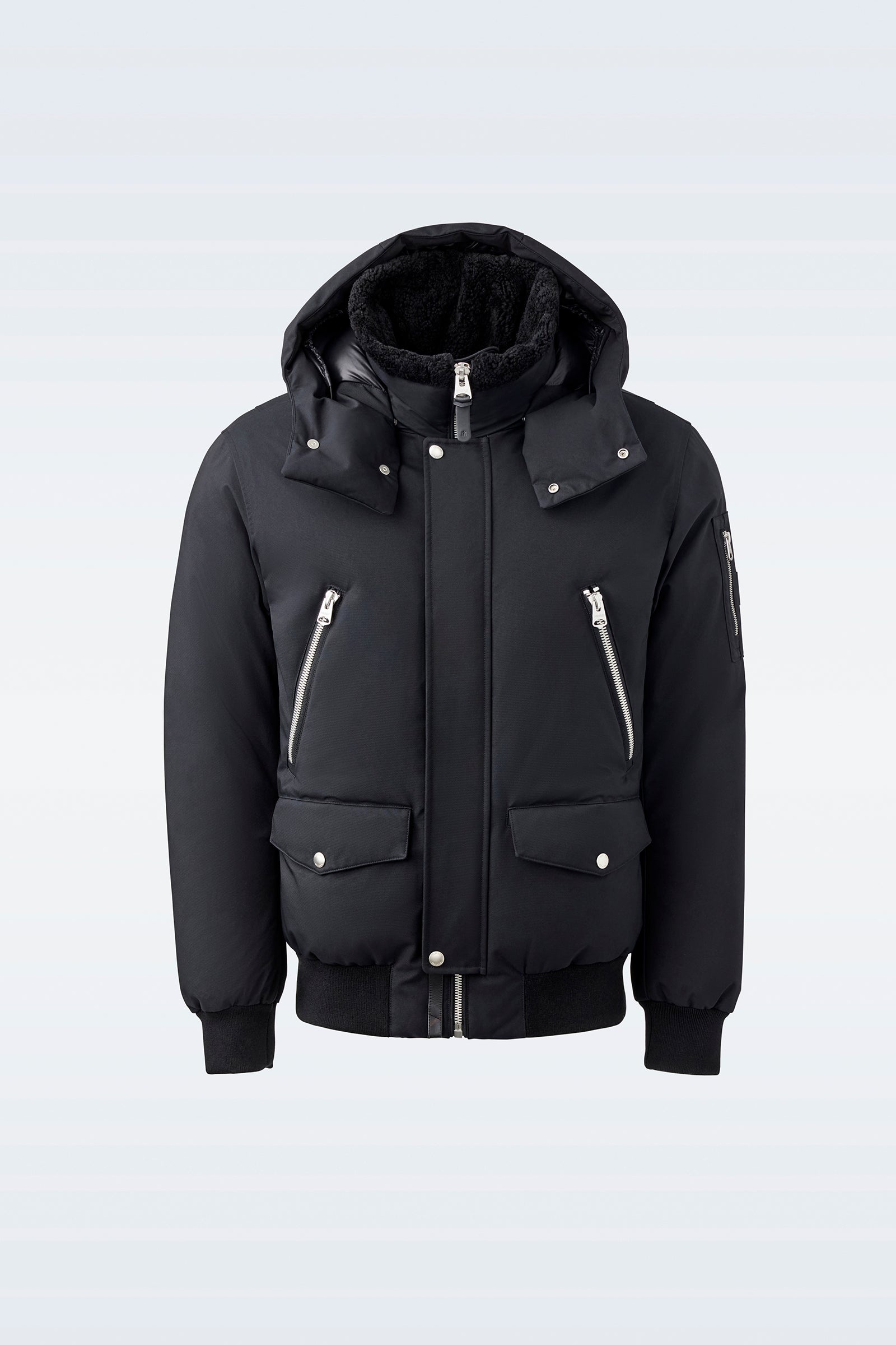 DALTON Bomber Jacket with Shearling Trim - 1