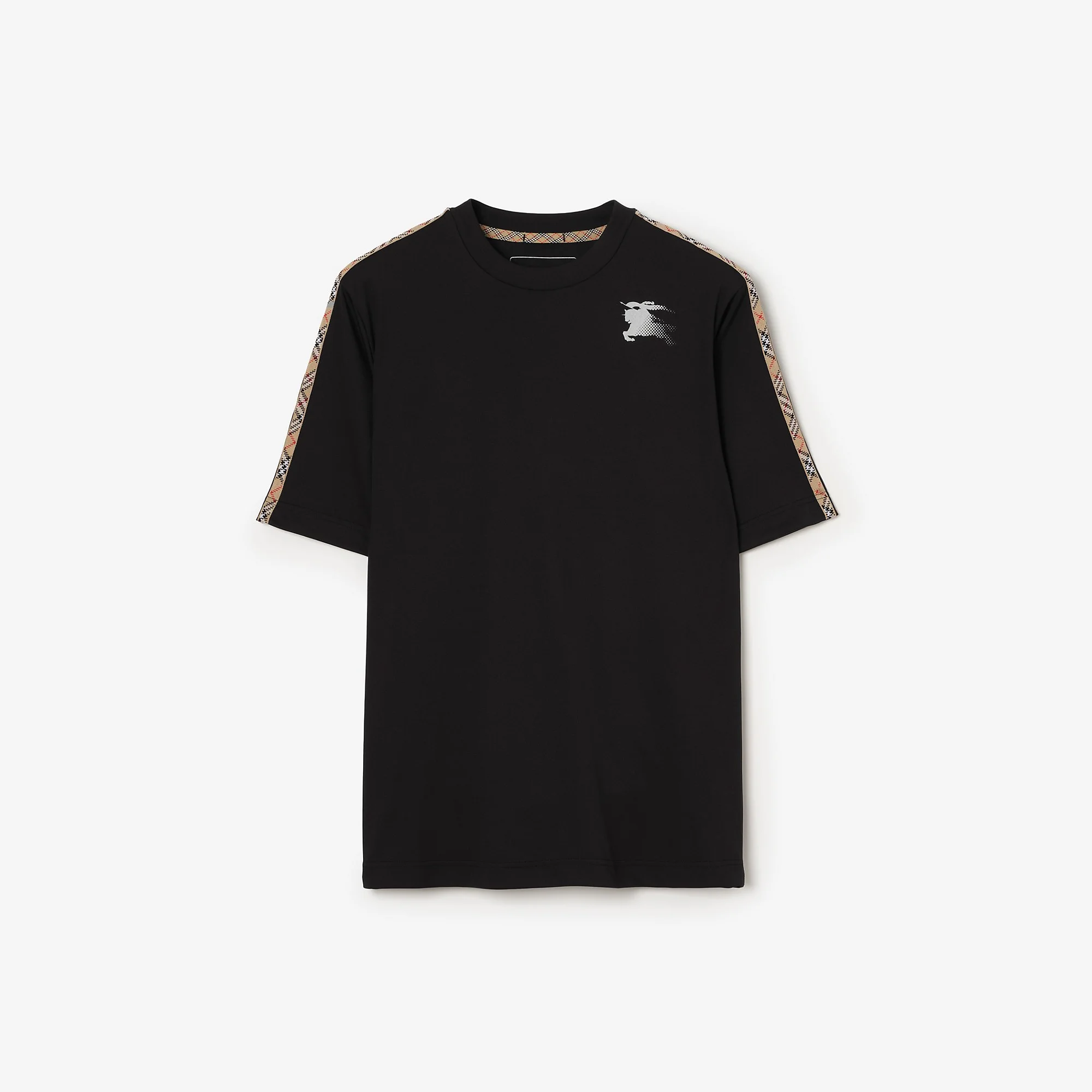 Check Trim Jersey T-shirt - 1