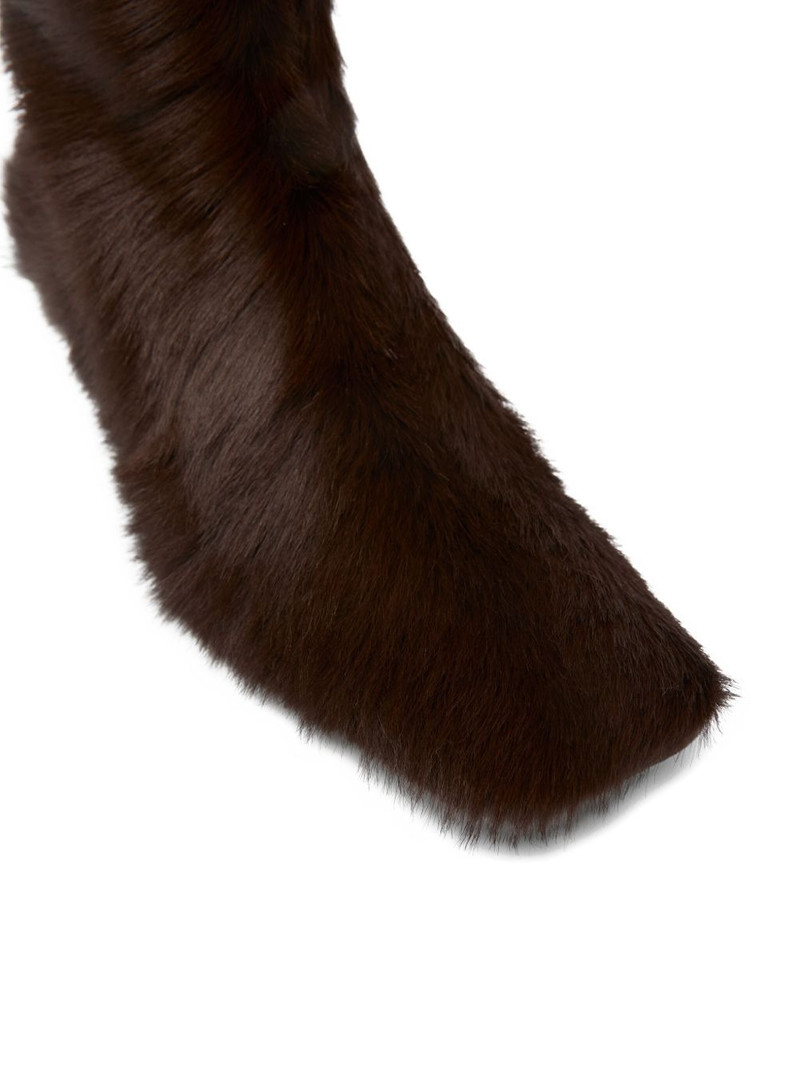 brushed-finish kitten-heel boots 4