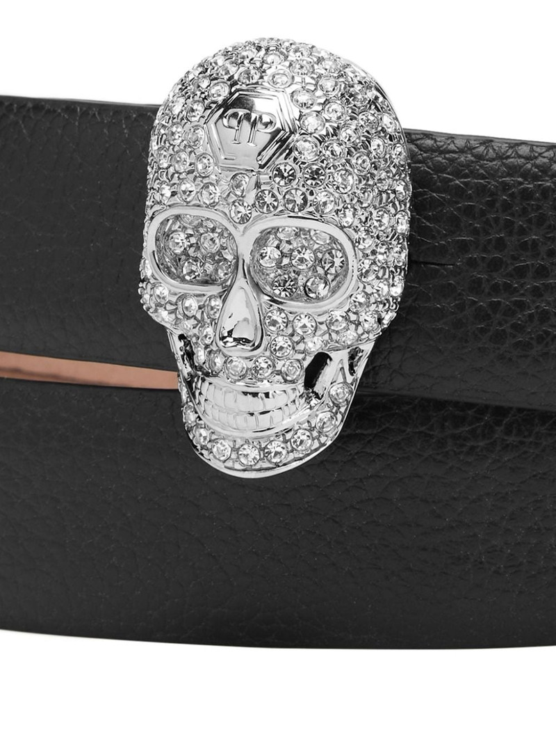 Skull leather belt 3