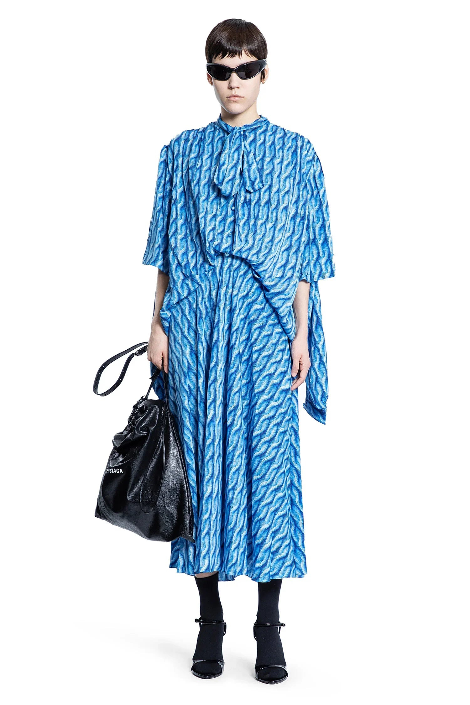 Printed-Double-Sleeve-Dress - 6