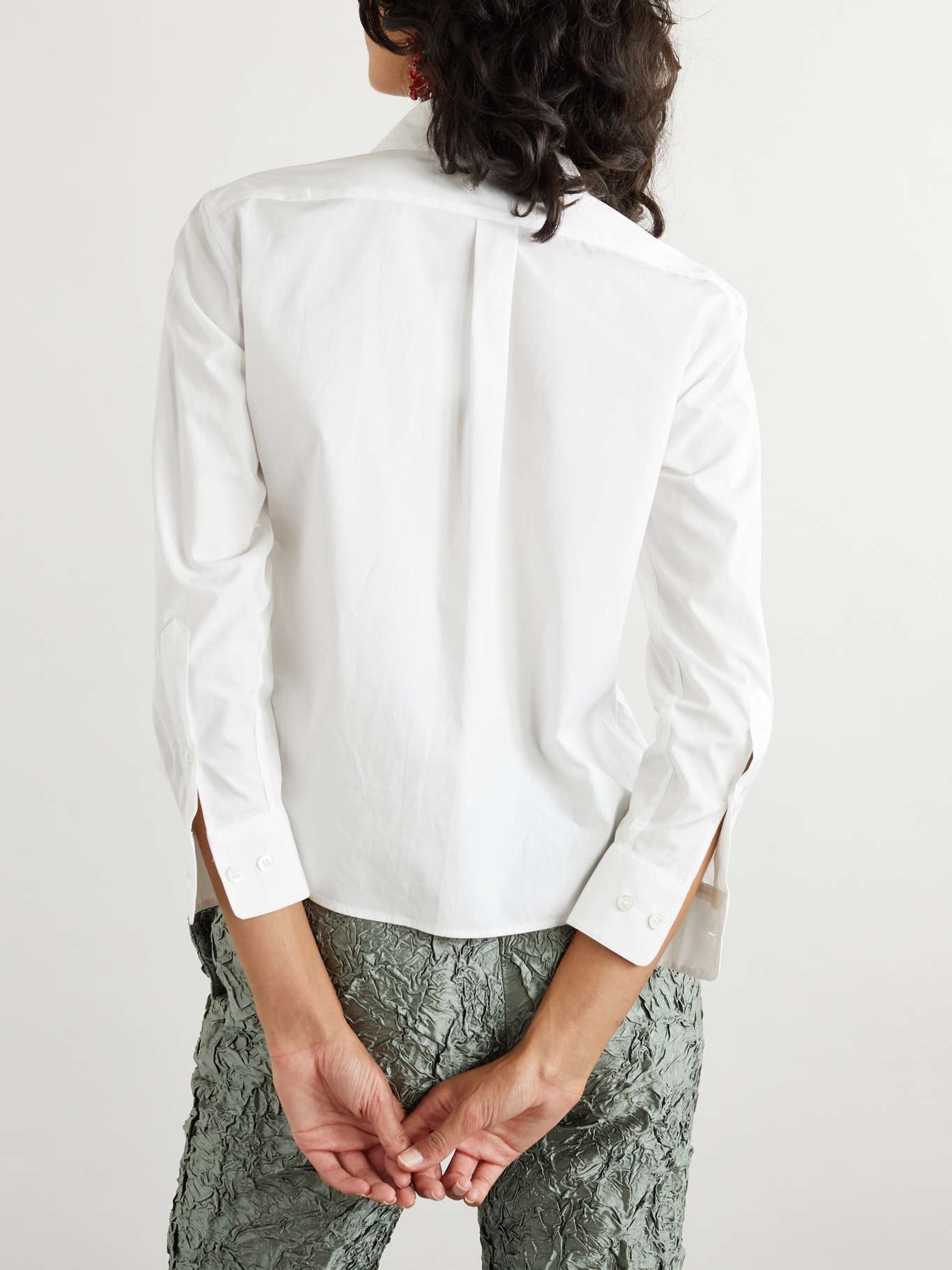 Cotton-poplin shirt White - 3