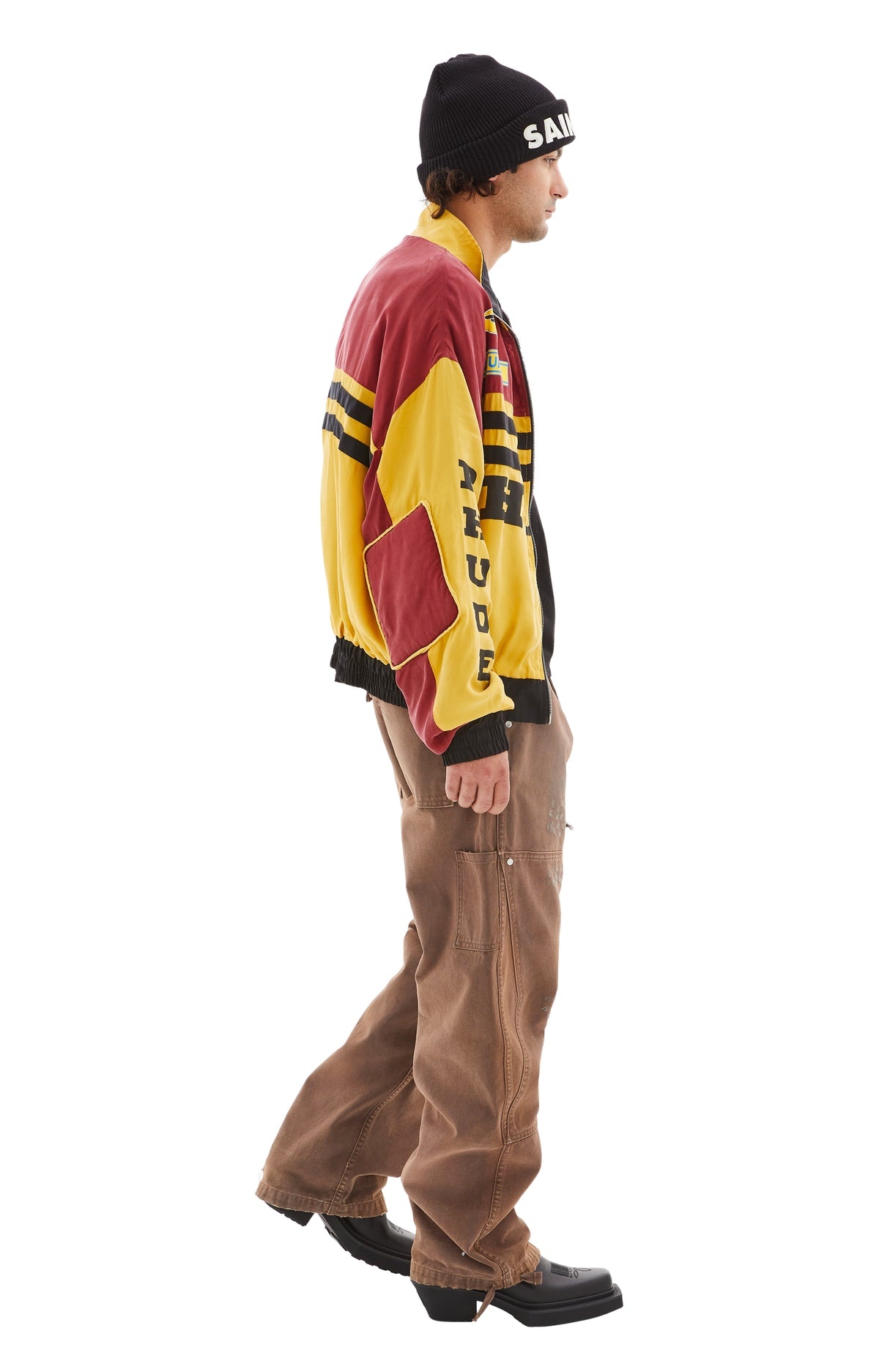 RALLY JACKET (MUSTARD/MAROON/BLACK) - 3