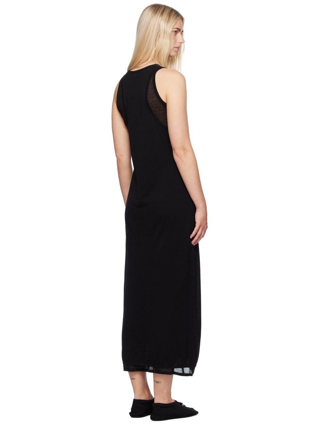 Black Layered Maxi Dress - 3