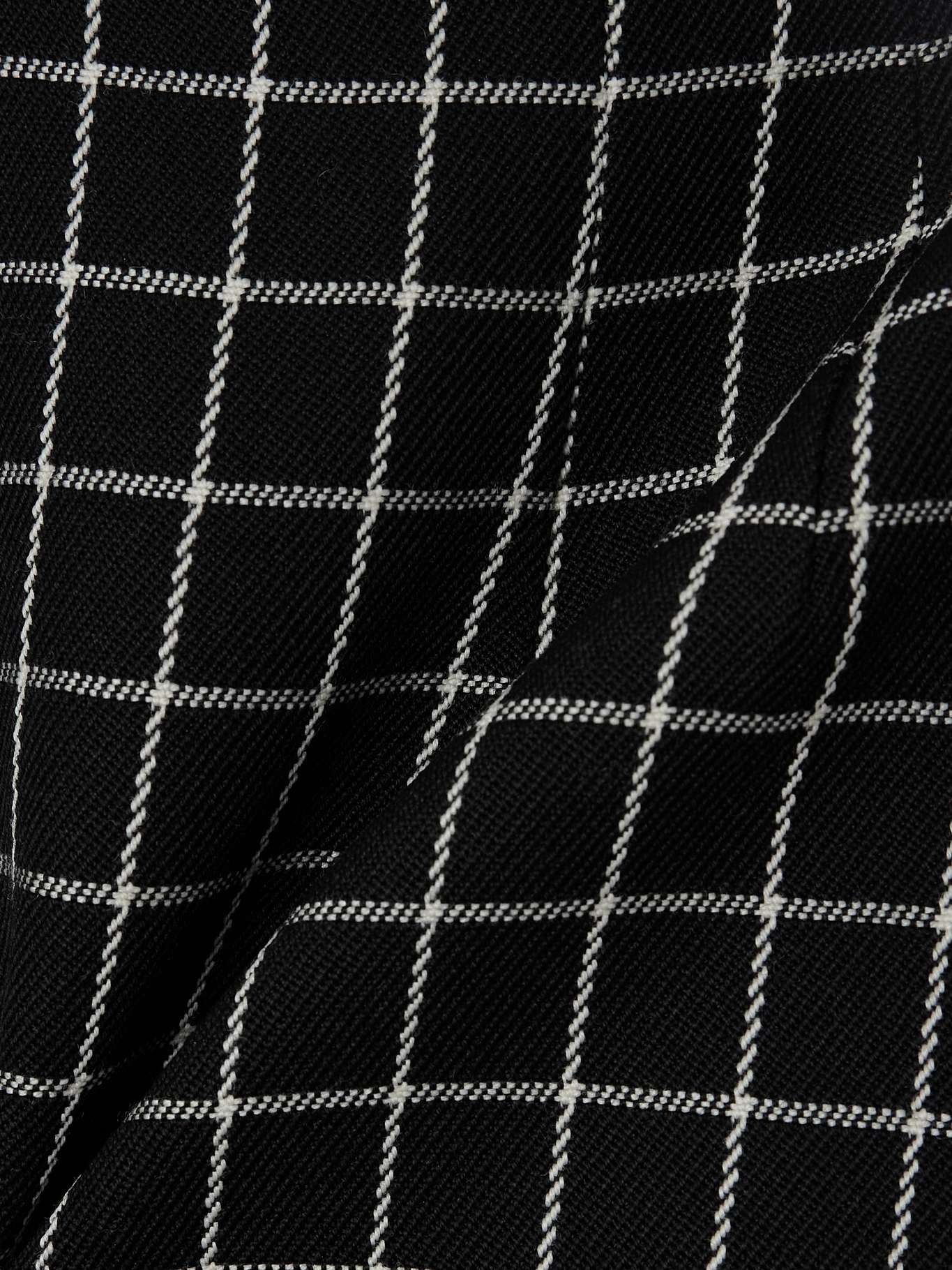 Contour checked wool-twill mini skirt Black - 5