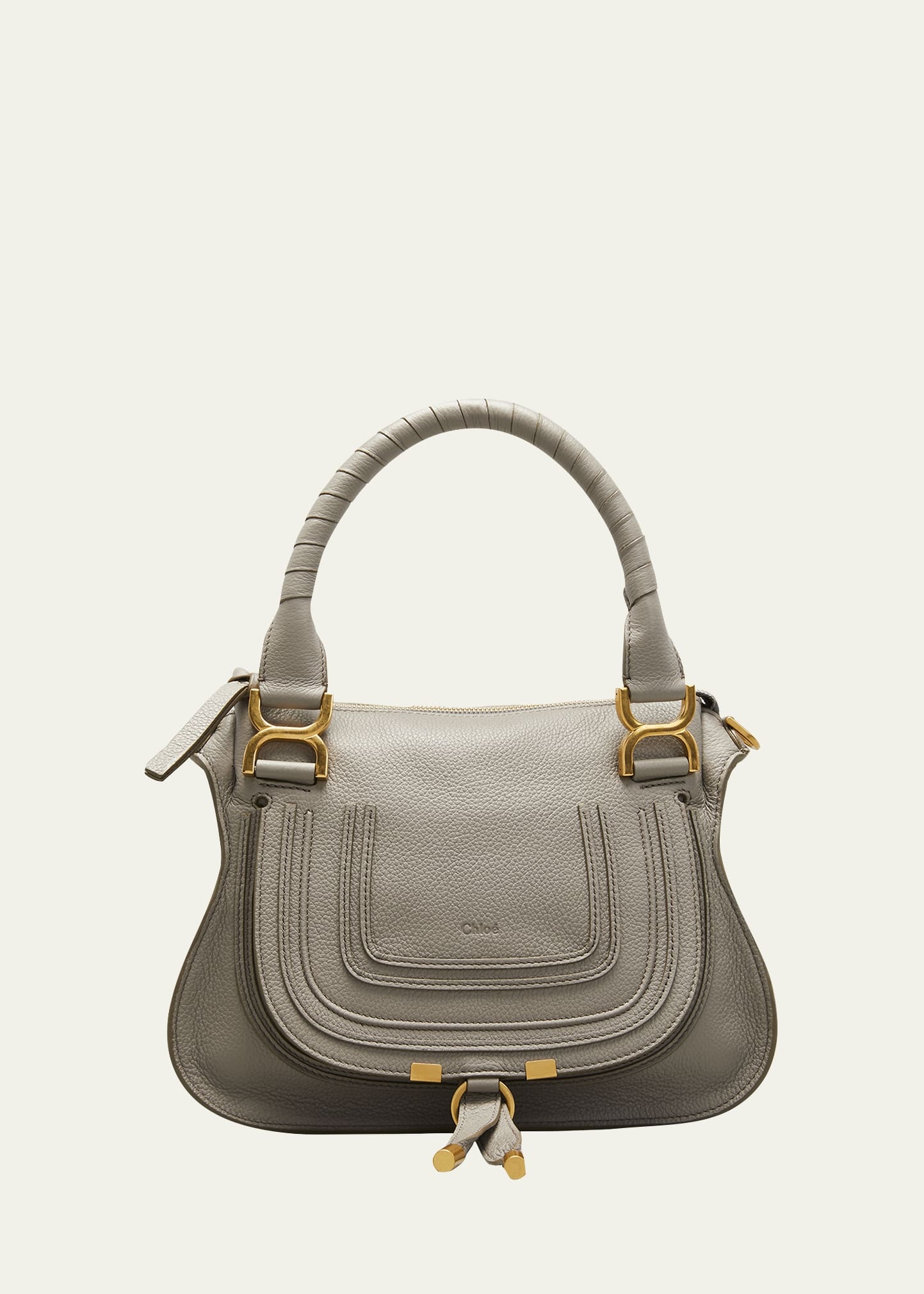 Marcie Small Satchel Bag in Grained Calfskin - 1