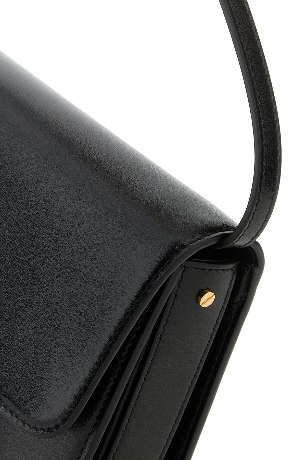 Black leather Gioia clutch - 4