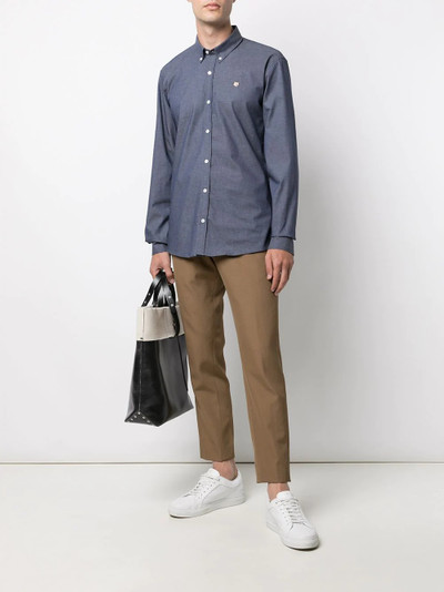 Maison Kitsuné fox head logo-embroidered shirt outlook