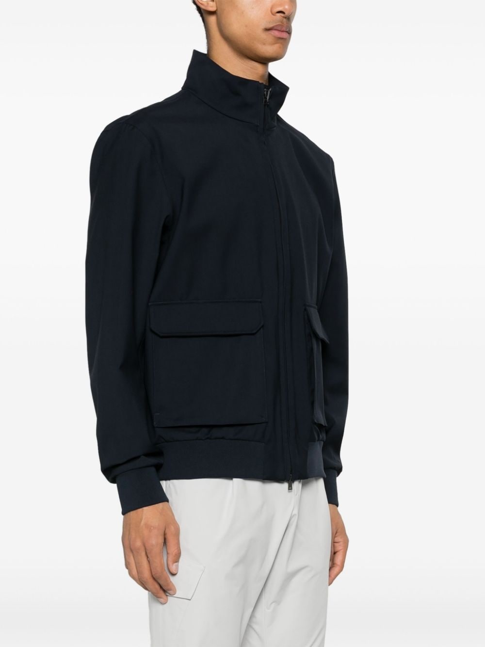 patch-pocket virgin wool jacket - 6