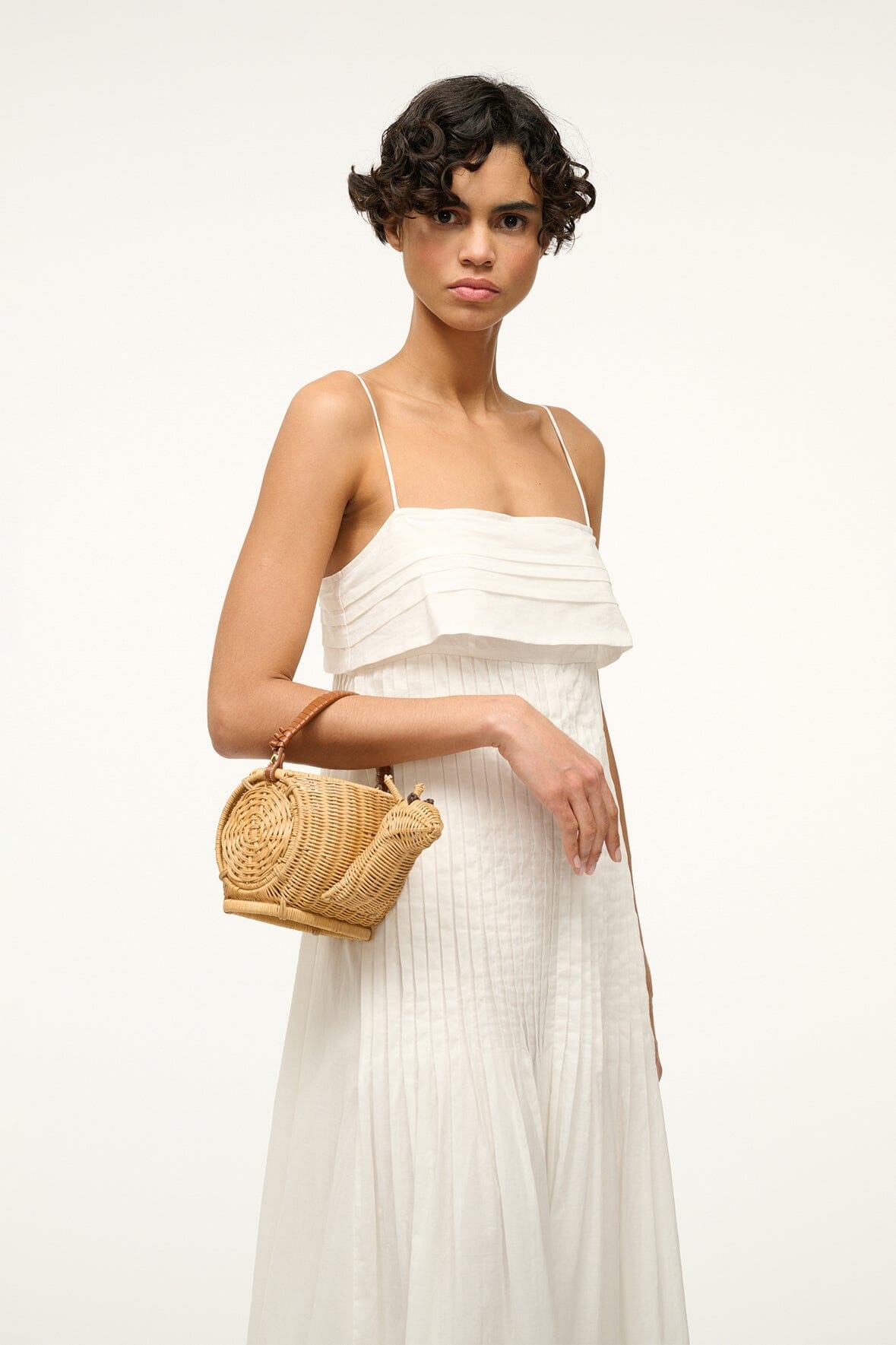 STAUD ESCARGOT WICKER BASKET BAG NATURAL - 2