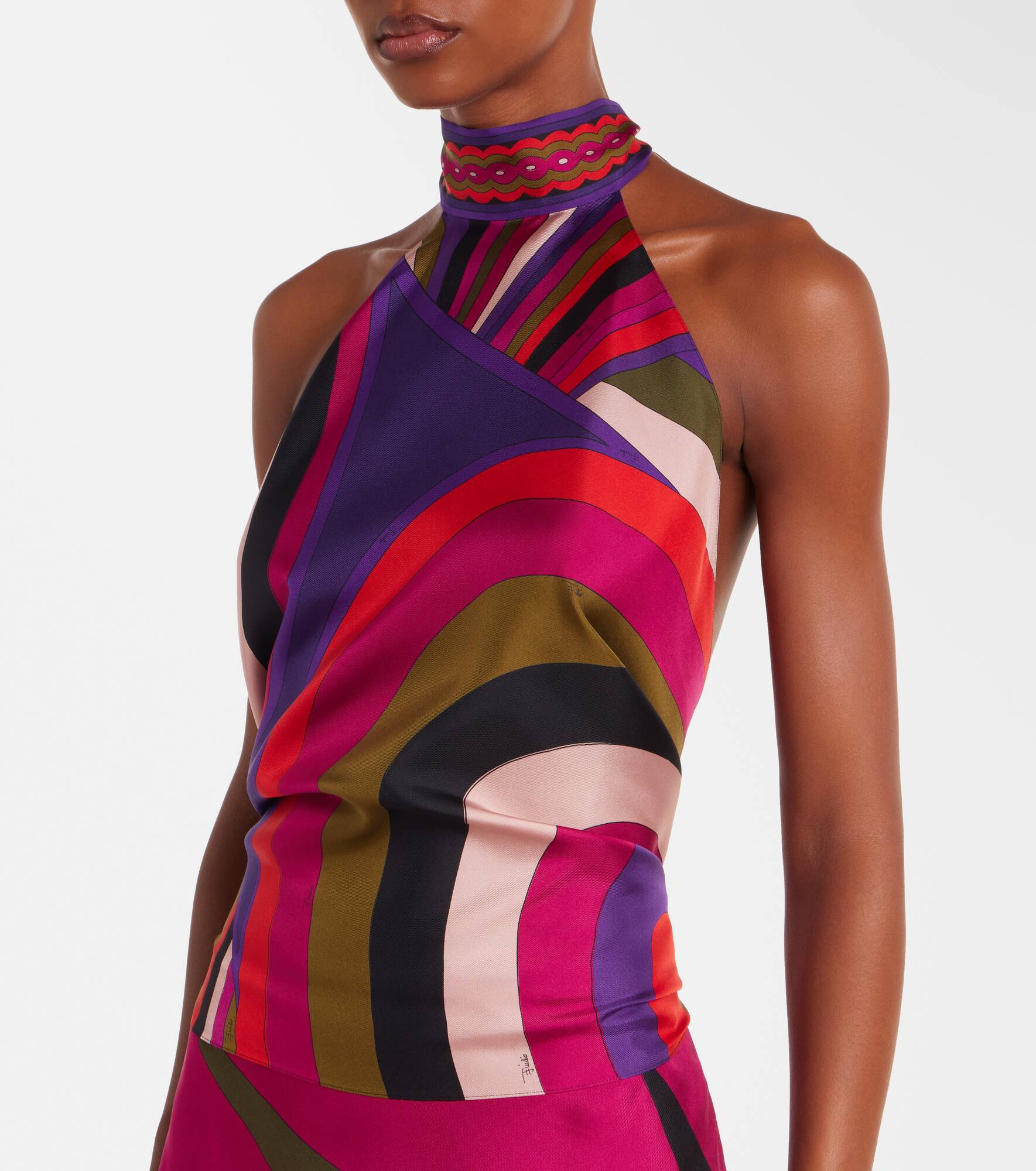 Iride silk satin top - 6