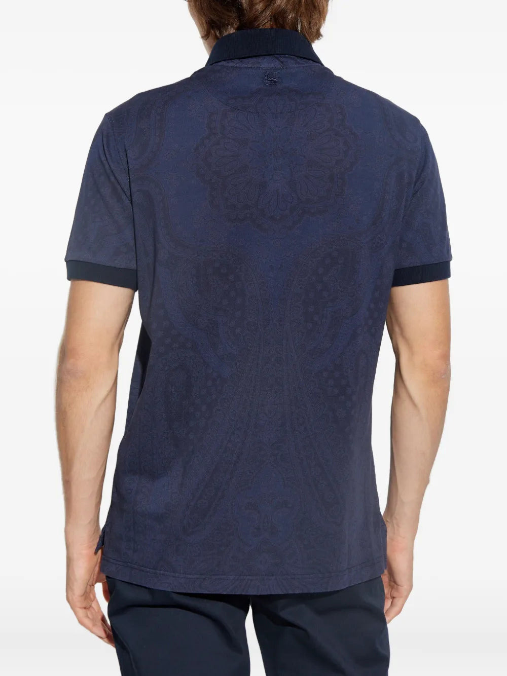 Cotton Polo With Paisley Print - 4