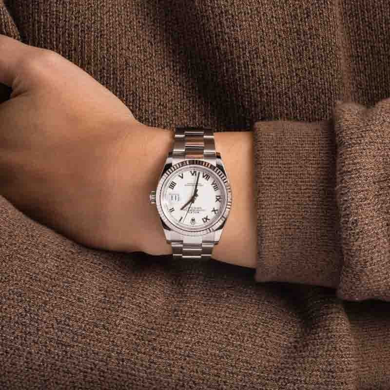 Pre-owned Rolex Datejust 126234 White Roman Dial - 5