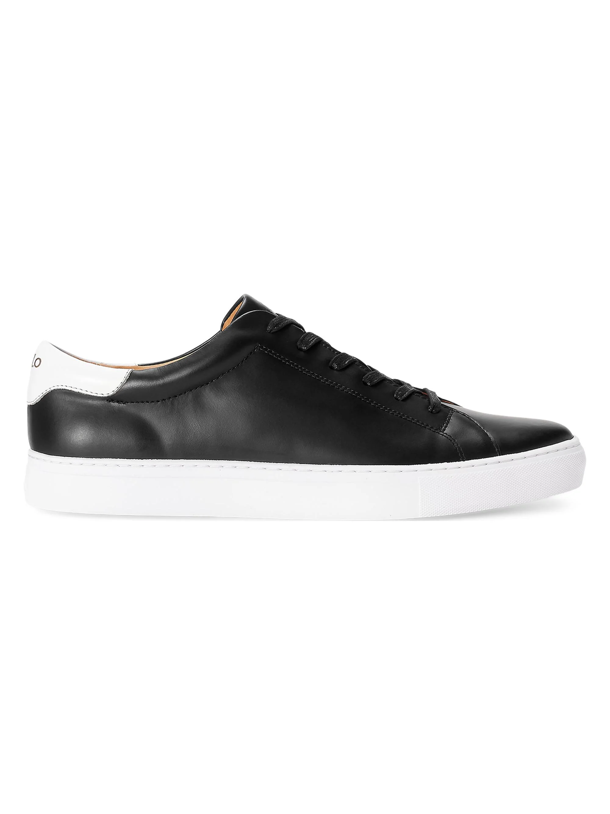Men's Jermain II Leather Low-Top Sneakers - Black - 1