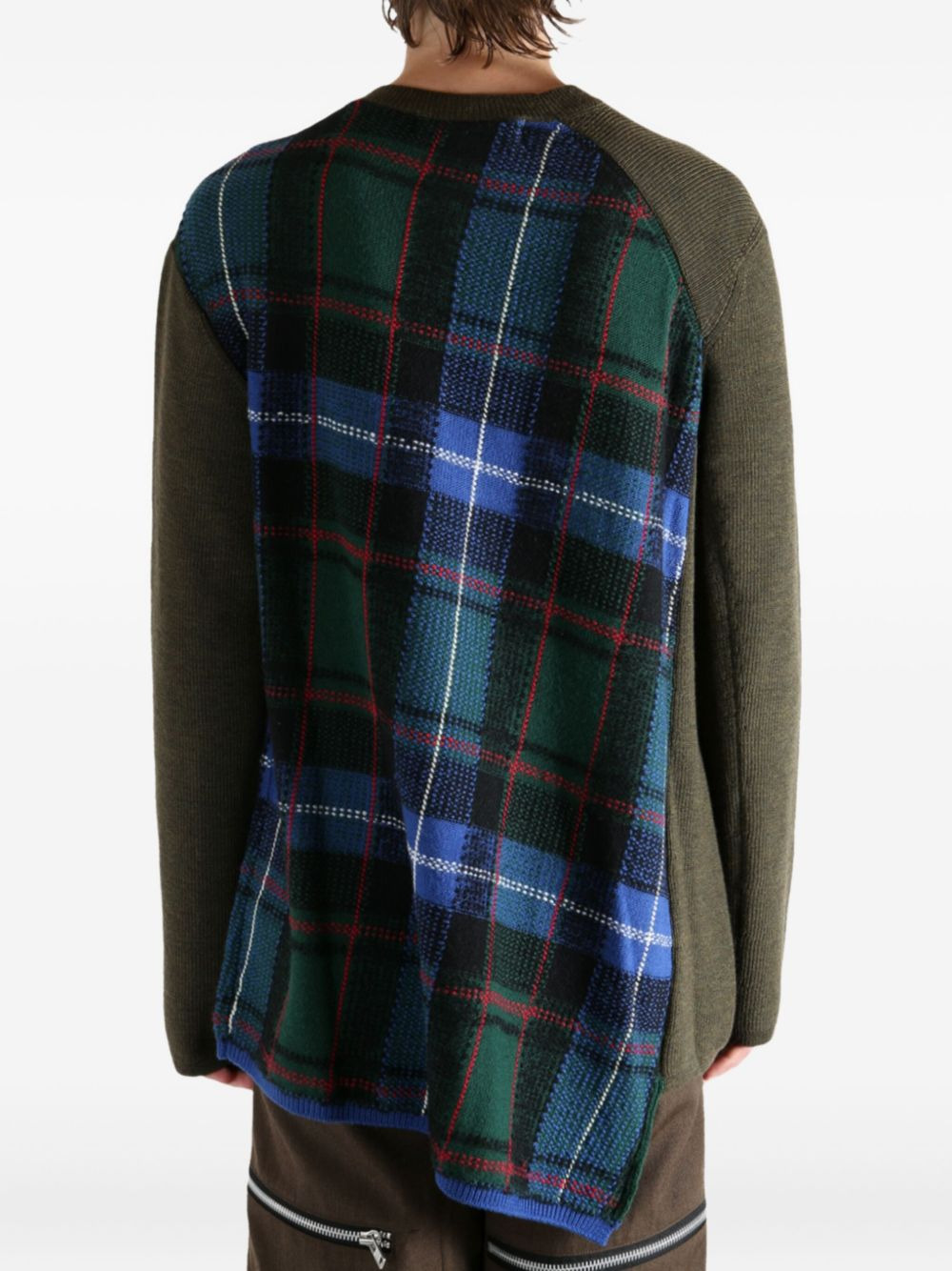 ribbed-paneled wool sweater - 5