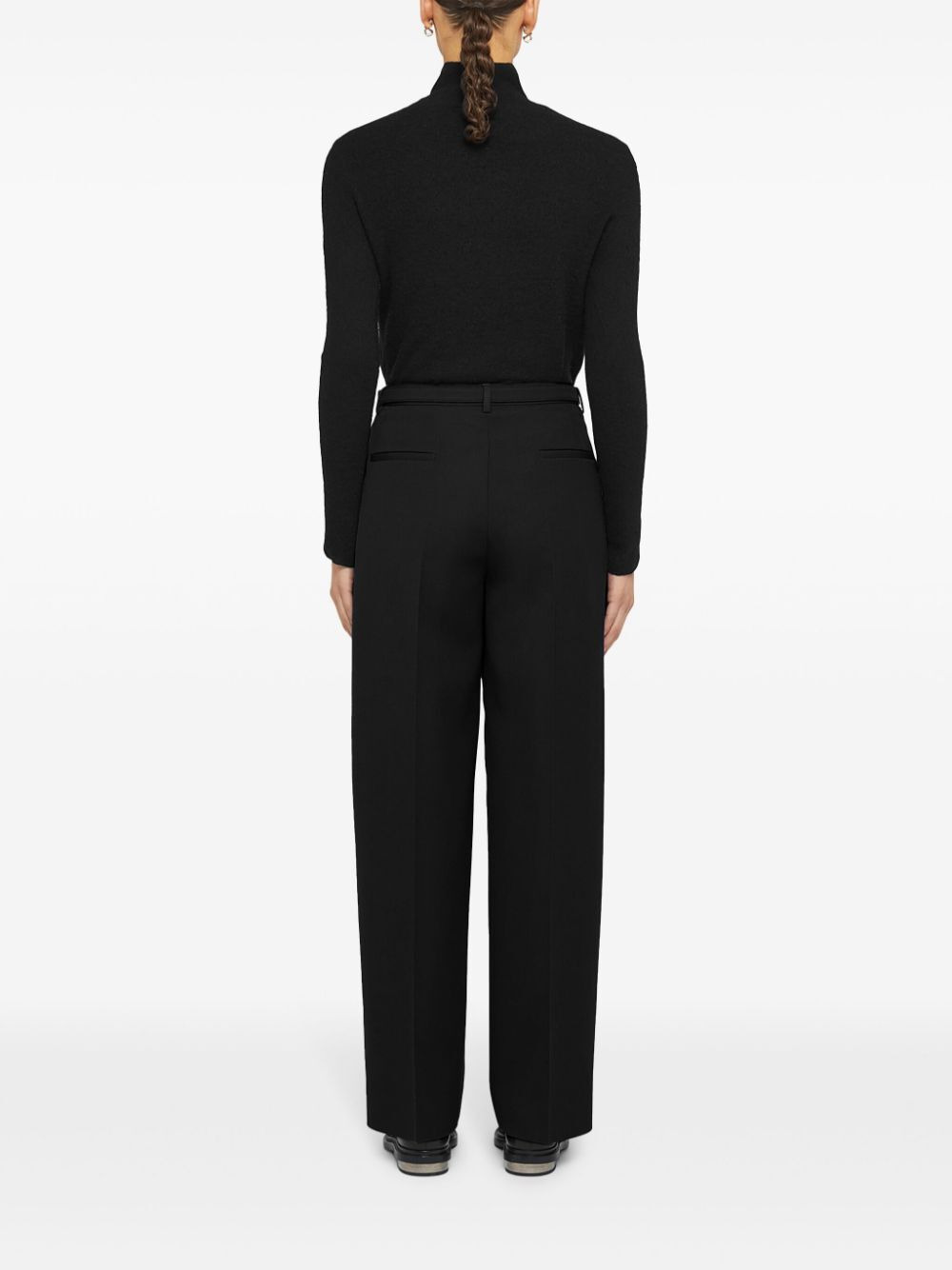 Jil Sander Women Long Relaxed Wide Leg Pleated Pant - 4