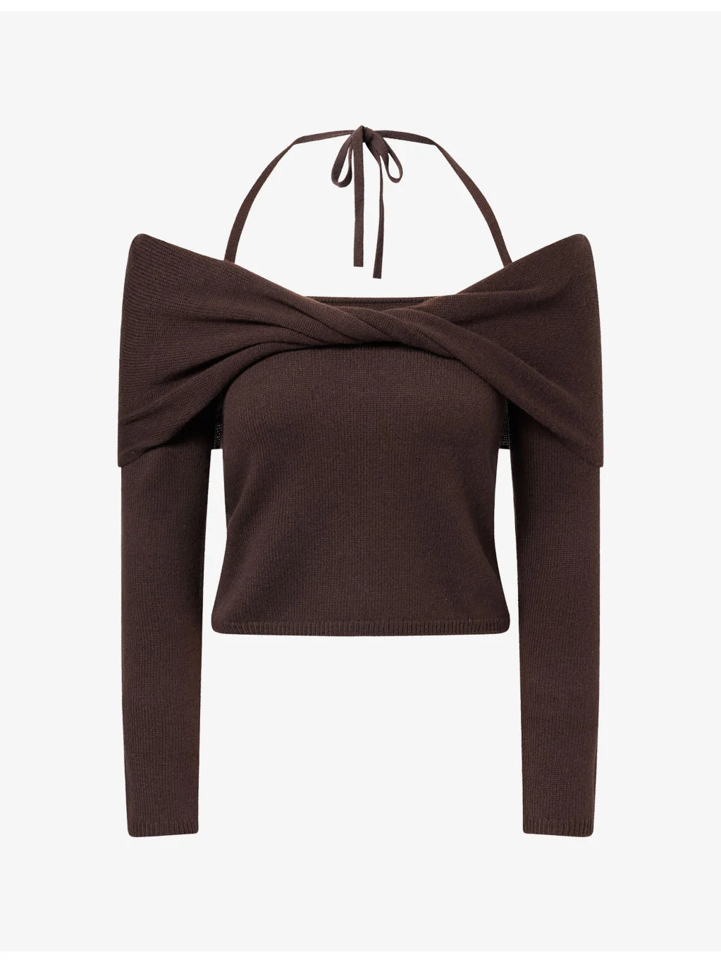 Cambria Off-Shoulder Wool-Blend Top - 1