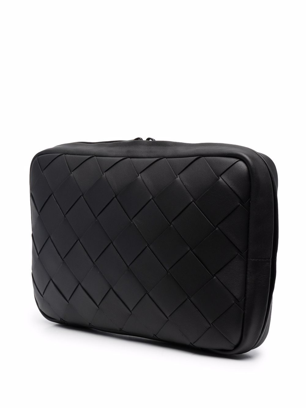 Intrecciato-weave clutch bag - 3