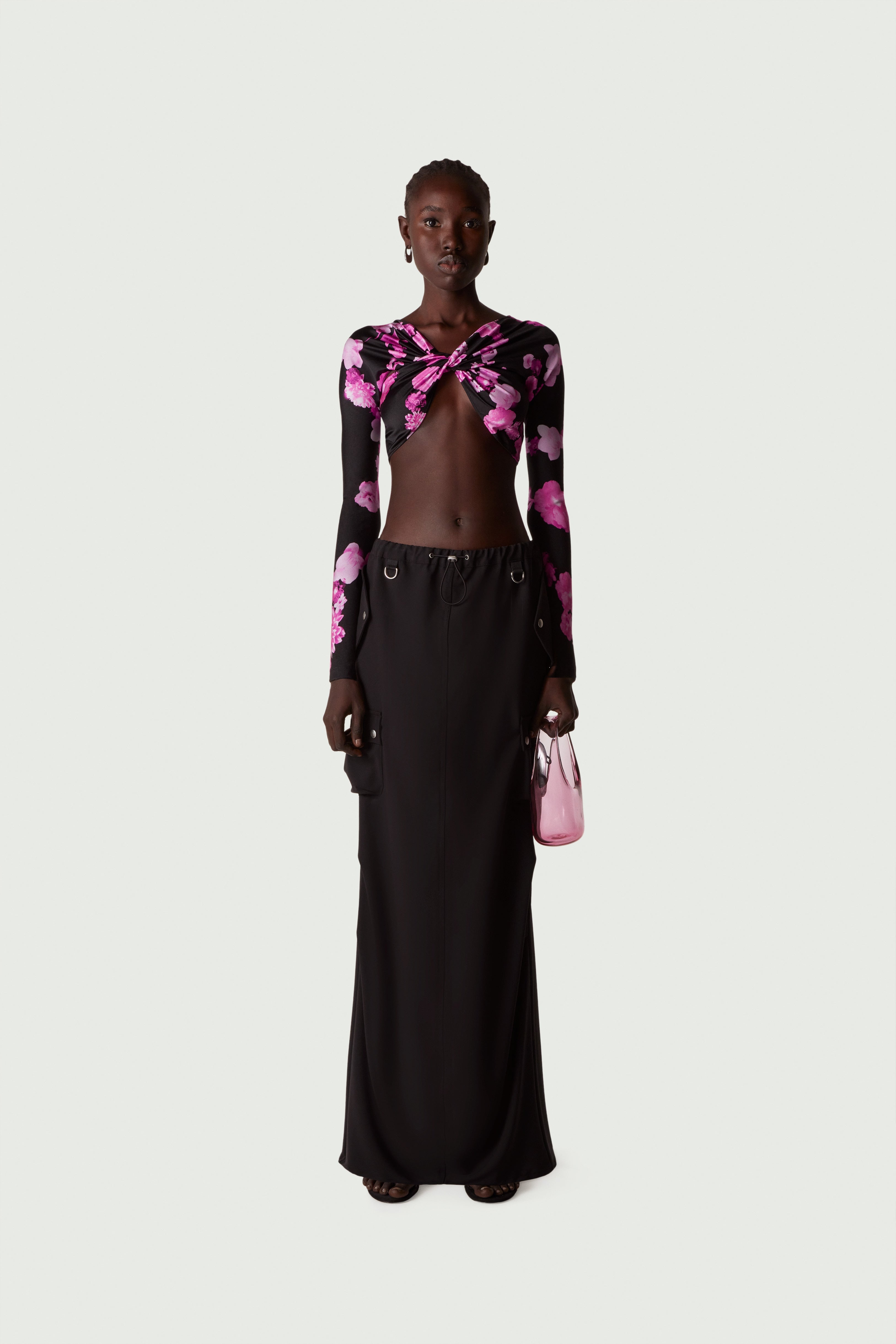 Cropped draped top - 2