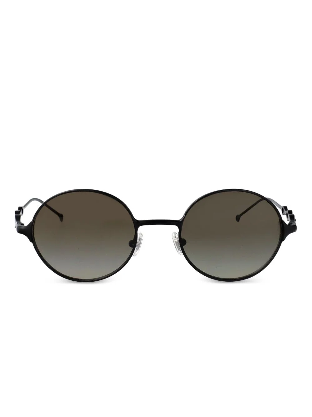 oval-frame metal sunglasses - 1