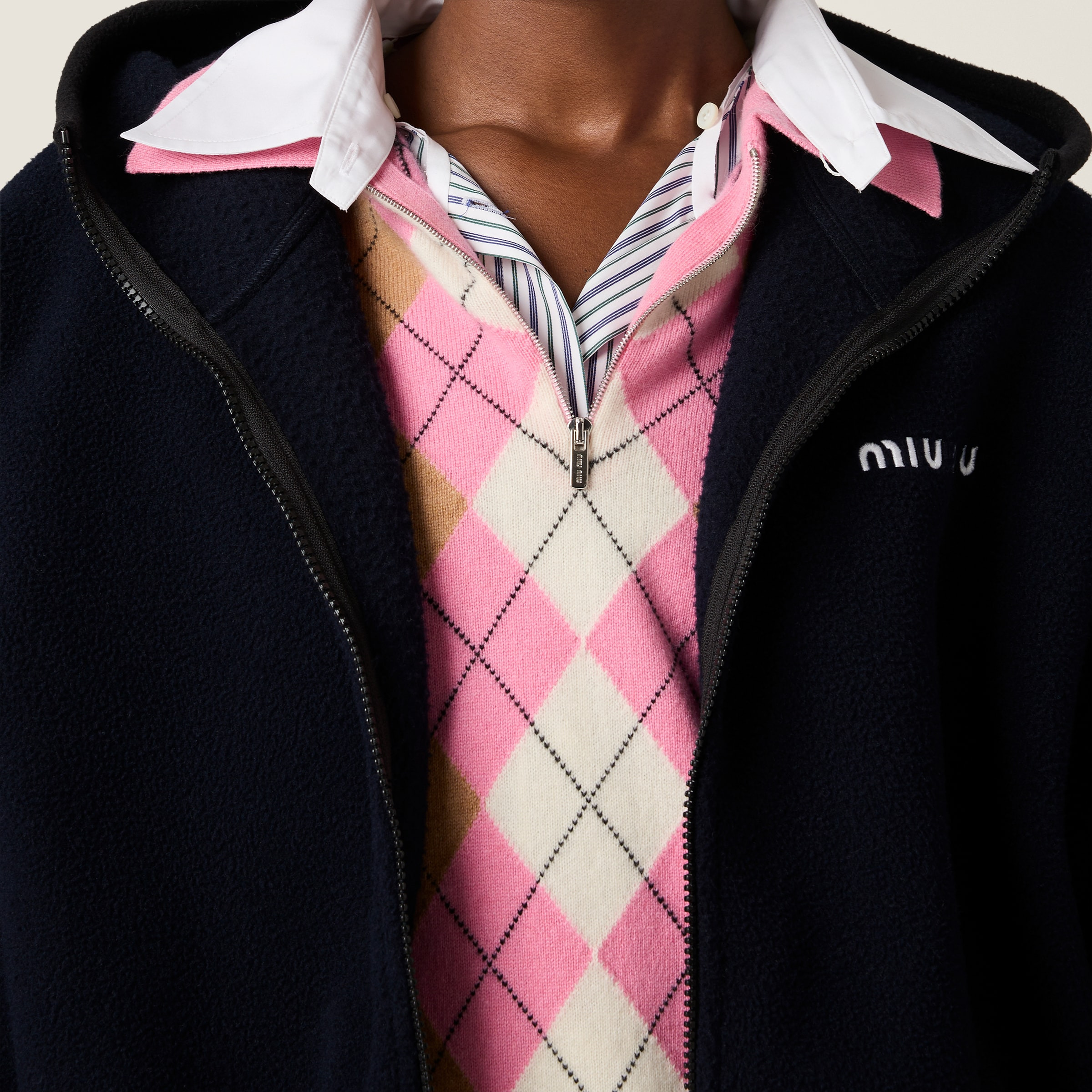 Cashmere half-zipper polo shirt - 4