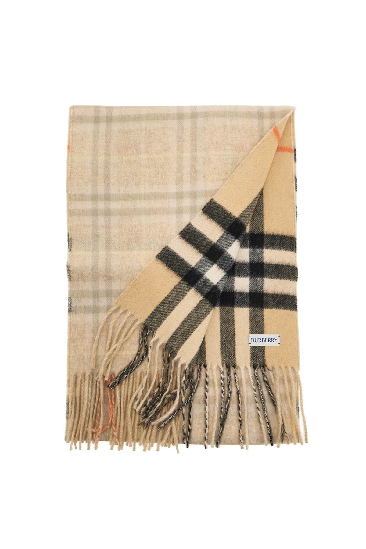 CHECK REVERSIBLE CASHMERE SCARF - 2