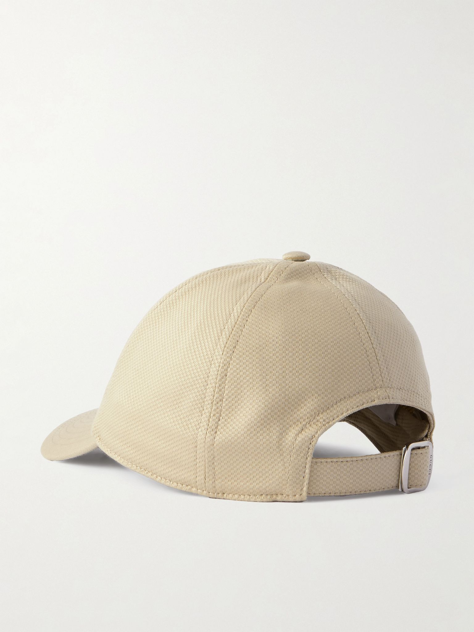 Logo-Embroidered Cotton-Blend Canvas Baseball Cap Cream - 3