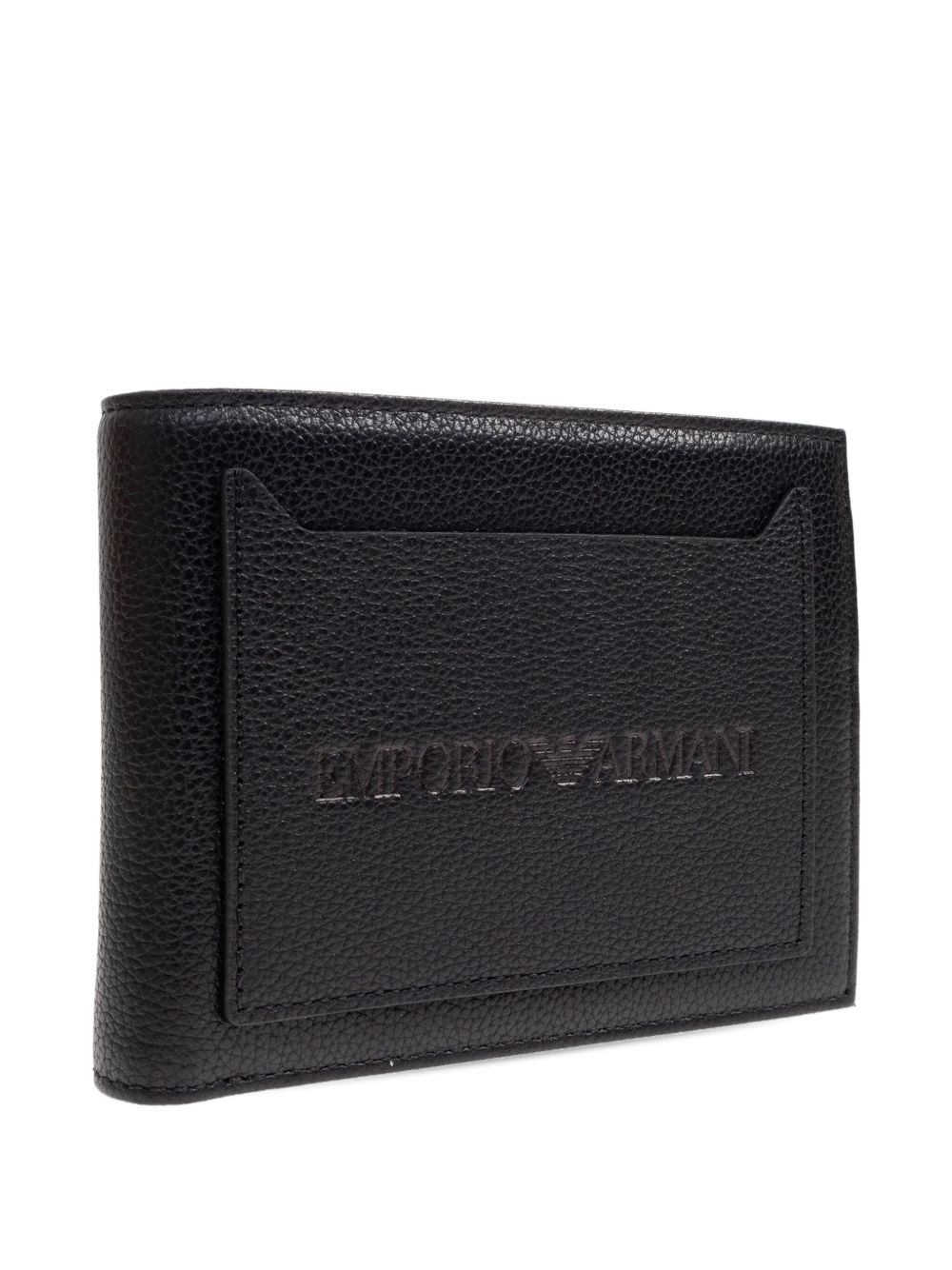 embossed-logo leather wallet - 3