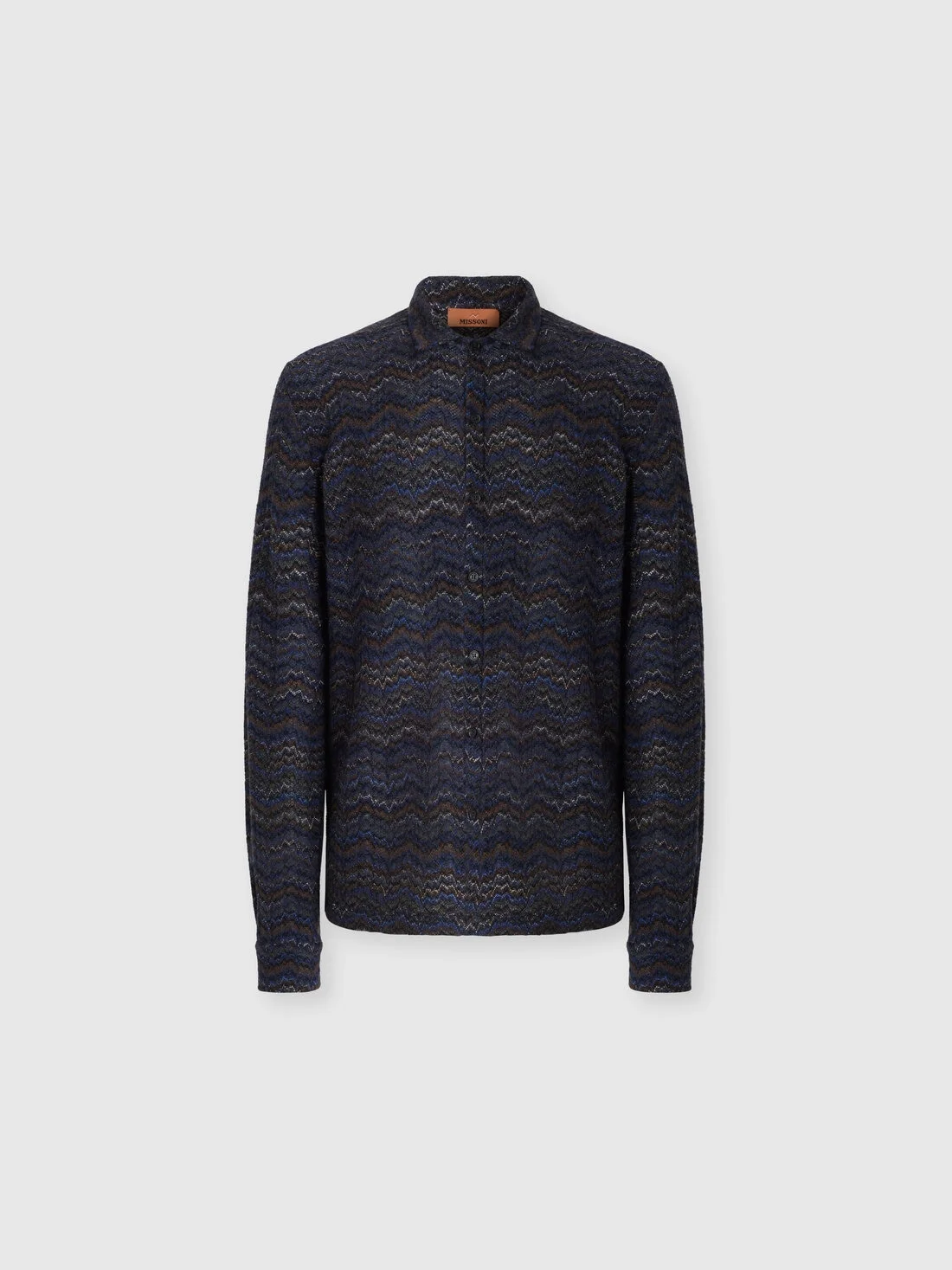 Cashmere and viscose knit shirt - 1