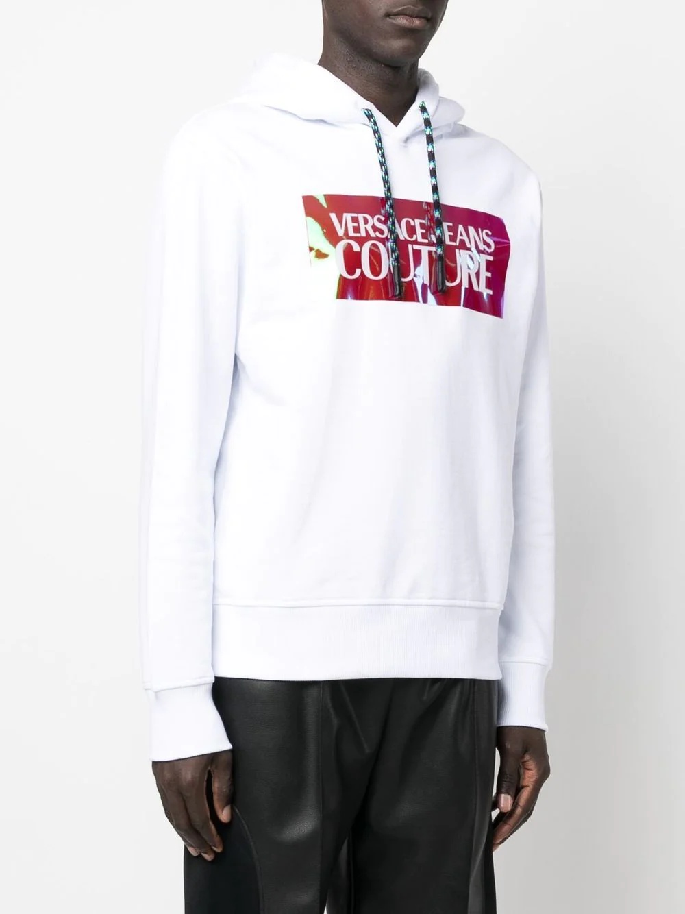 logo-print drawstring hoodie - 3