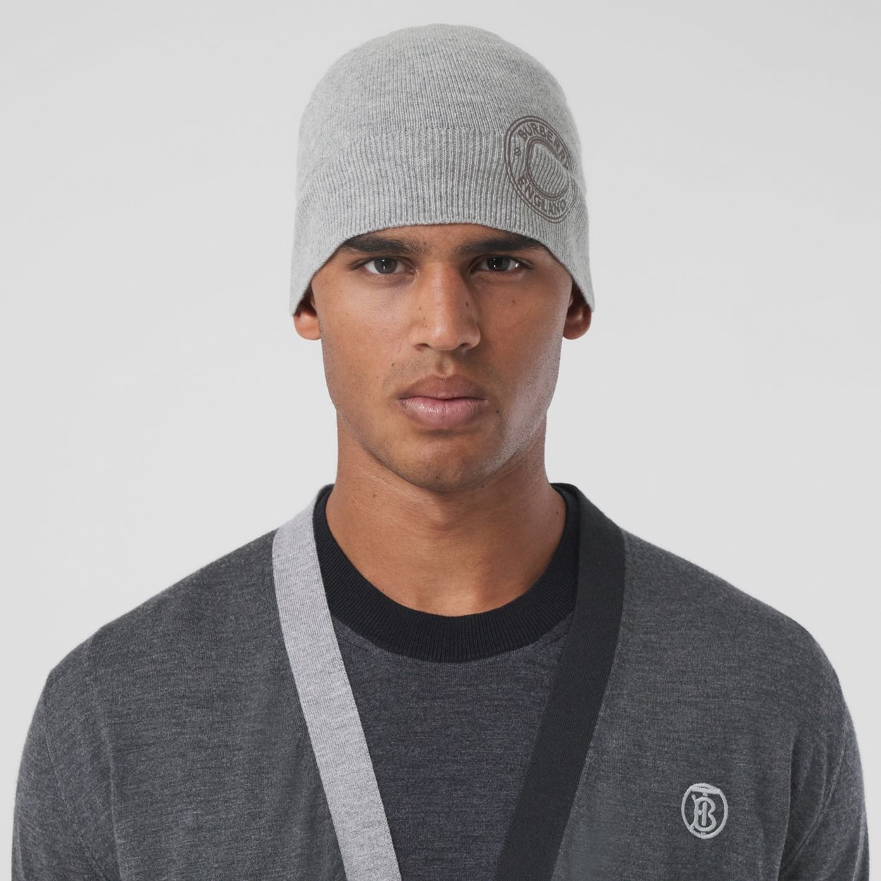 Logo Graphic Cashmere Blend Beanie - 3