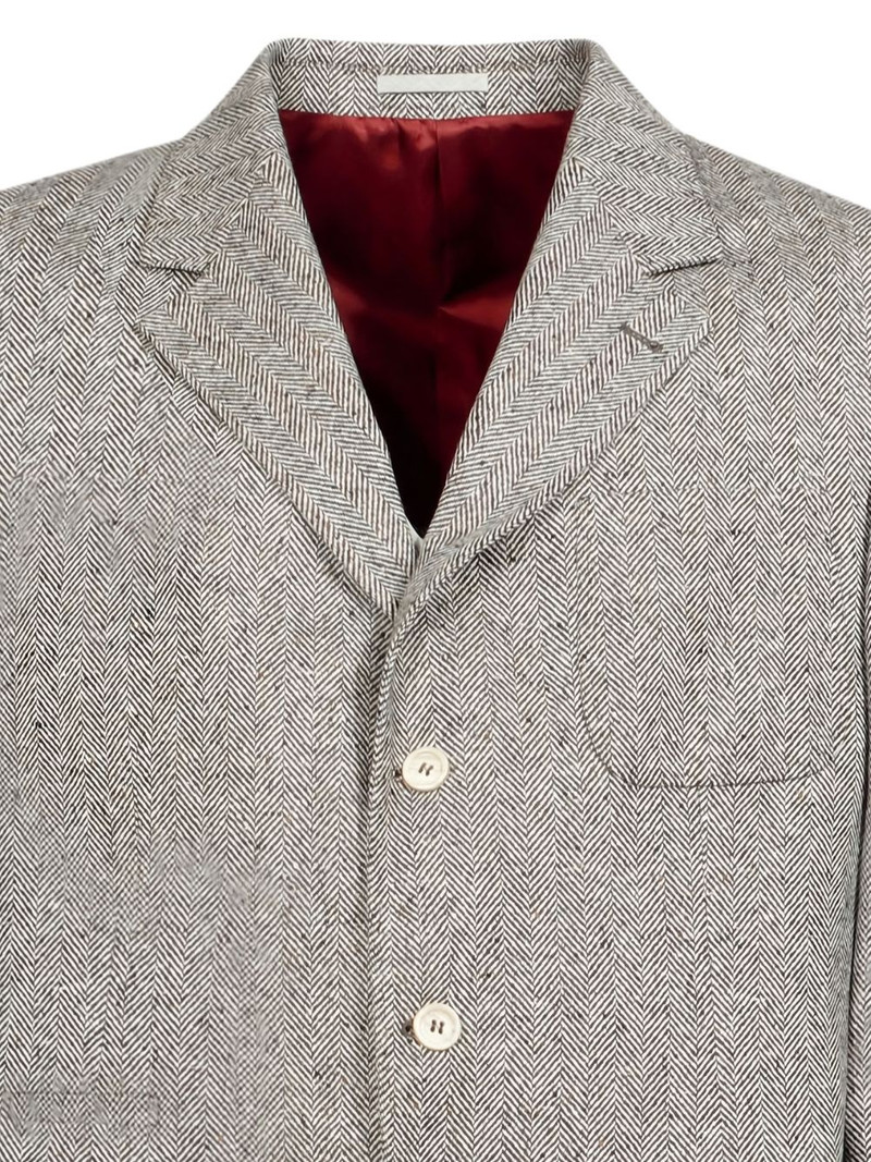 Brunello Cucinelli herringbone blazer outlook