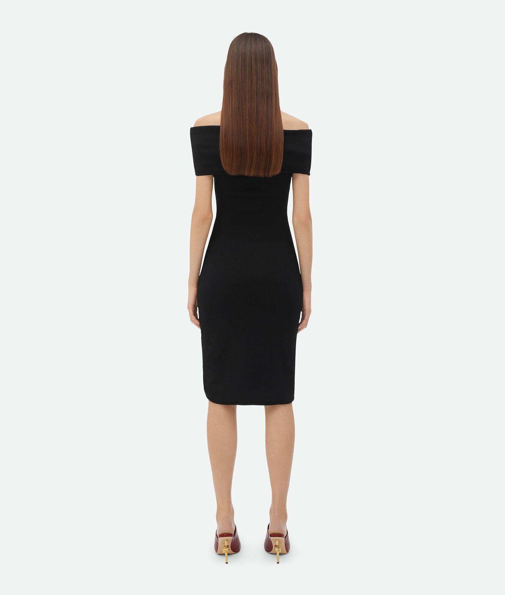Textured Nylon Off-The-Shoulder Dress - 3