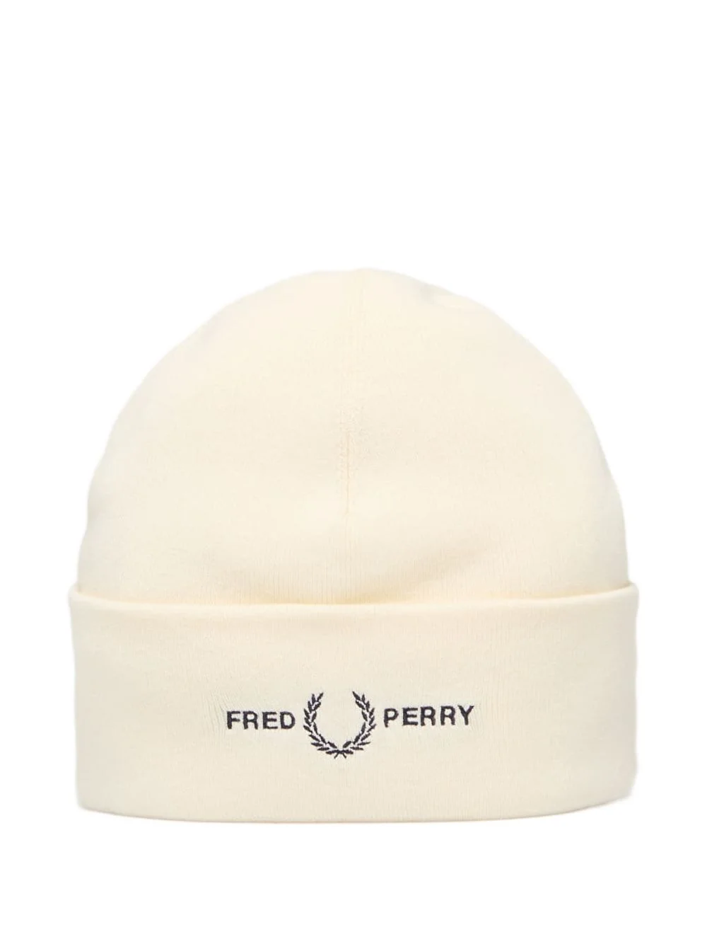 logo-embroidered turn-up beanie hat - 1