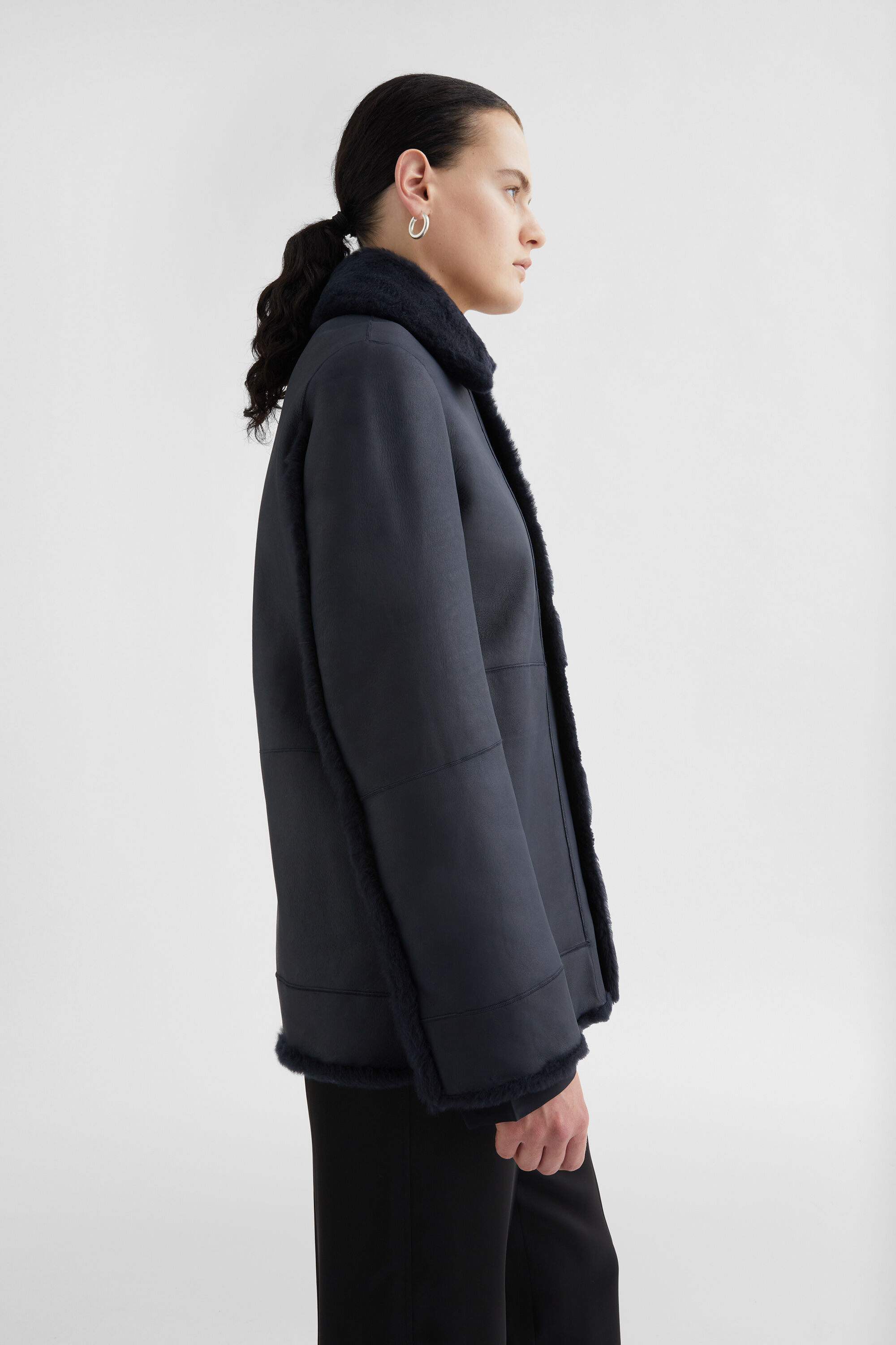 Shearling Caban - 2