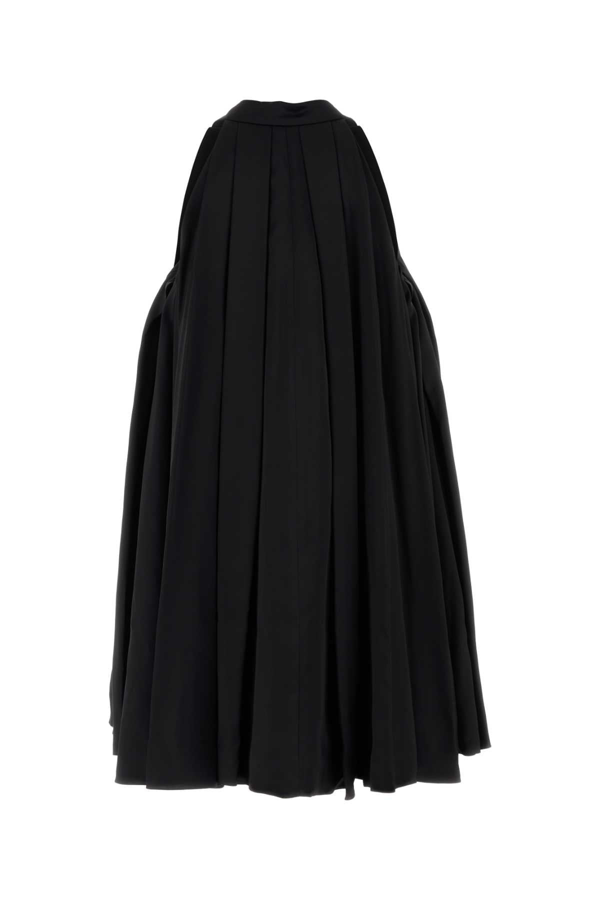 Loewe Women Black Satin Mini Dress - 2