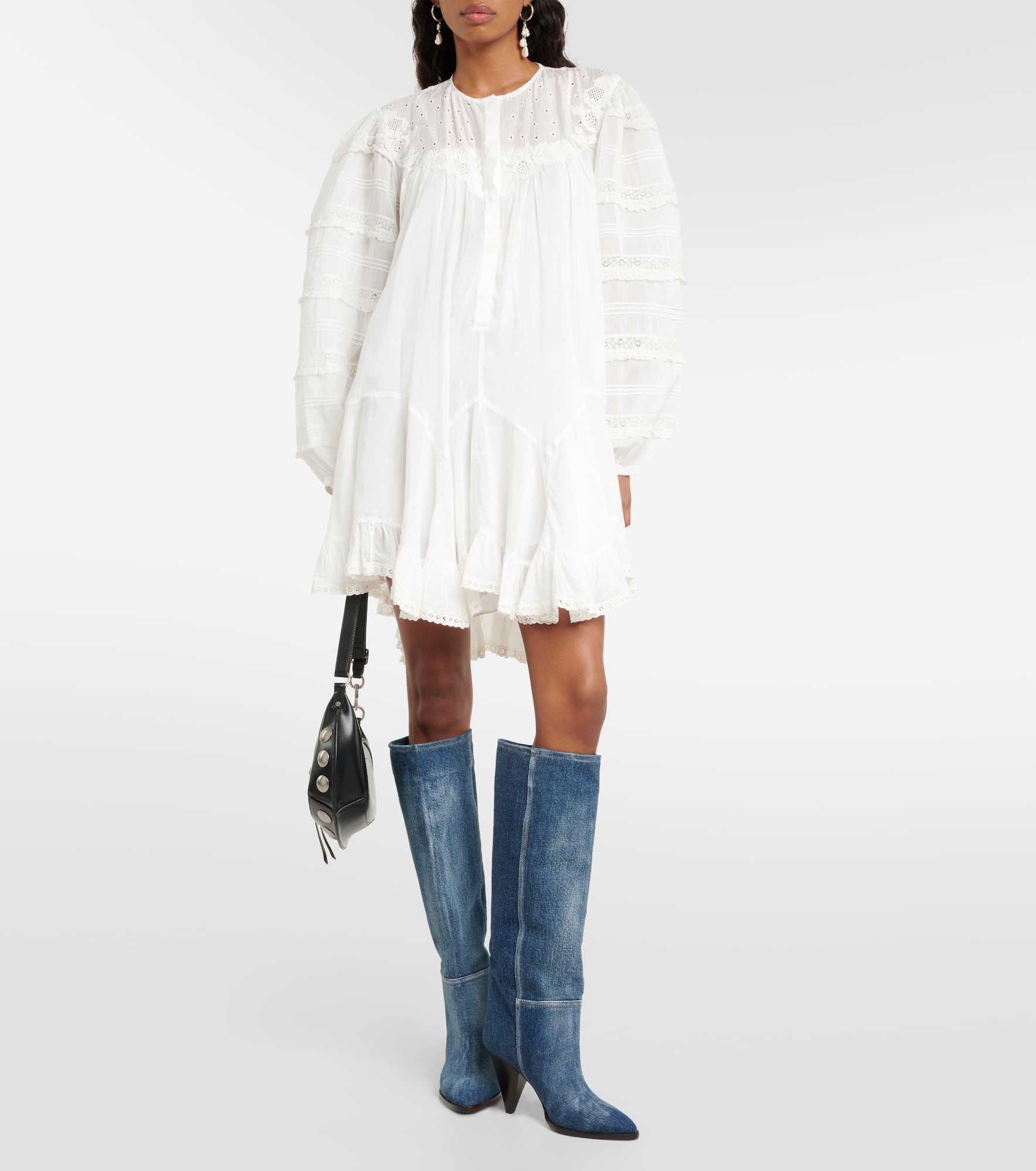 Ririo denim knee-high boots - 2