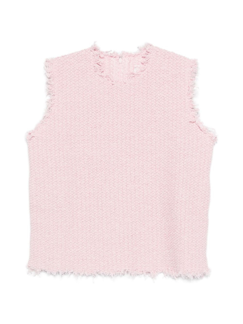 frayed sleeveless top 1